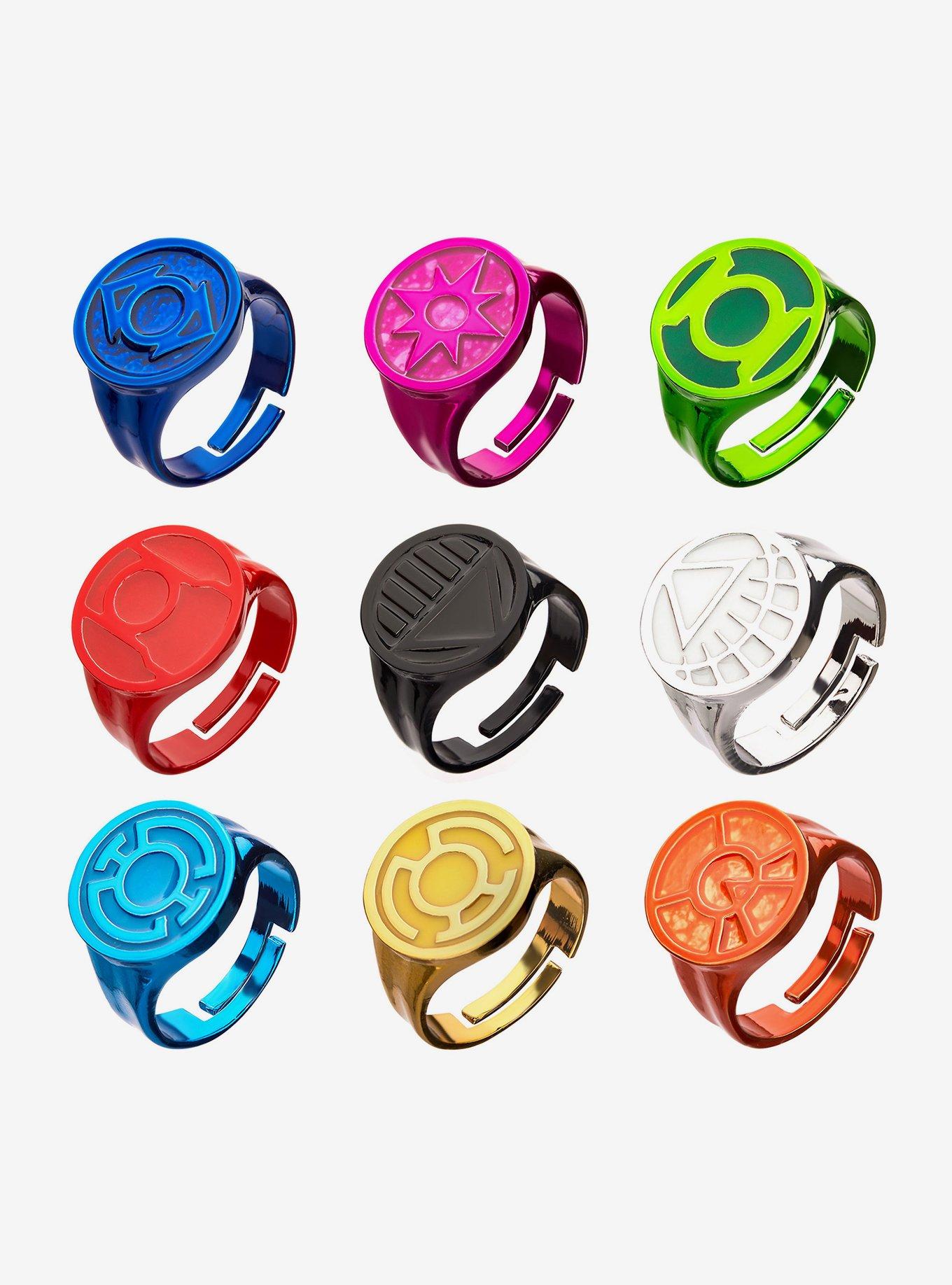 DC Comics Green Lantern Enamel Ring Set