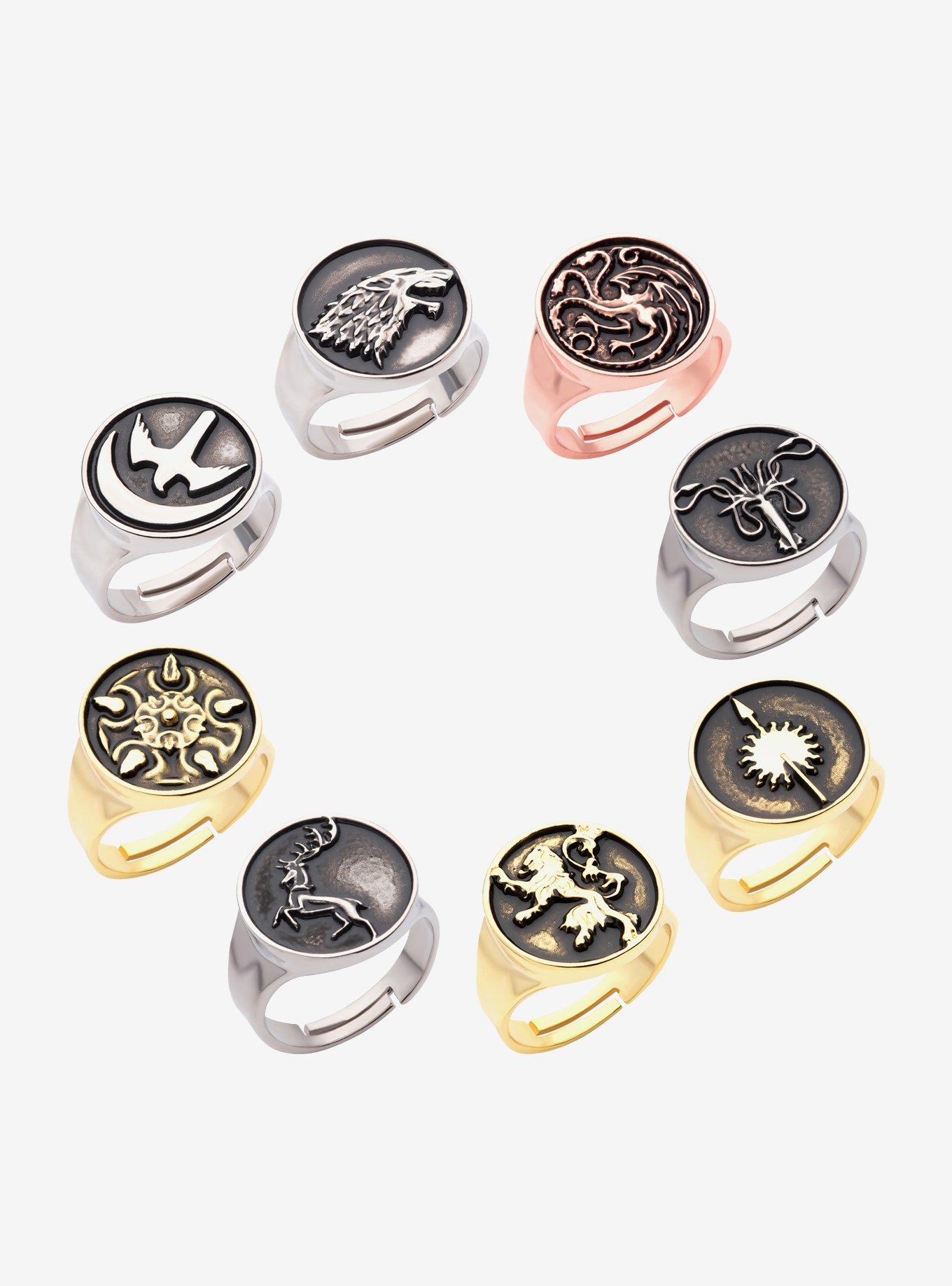 Game of Thrones Adjustable Rings Set, , hi-res