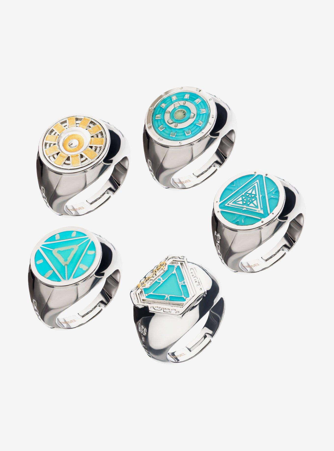 Marvel Iron-Man Arc Reactor Adjustable Ring Set, , hi-res