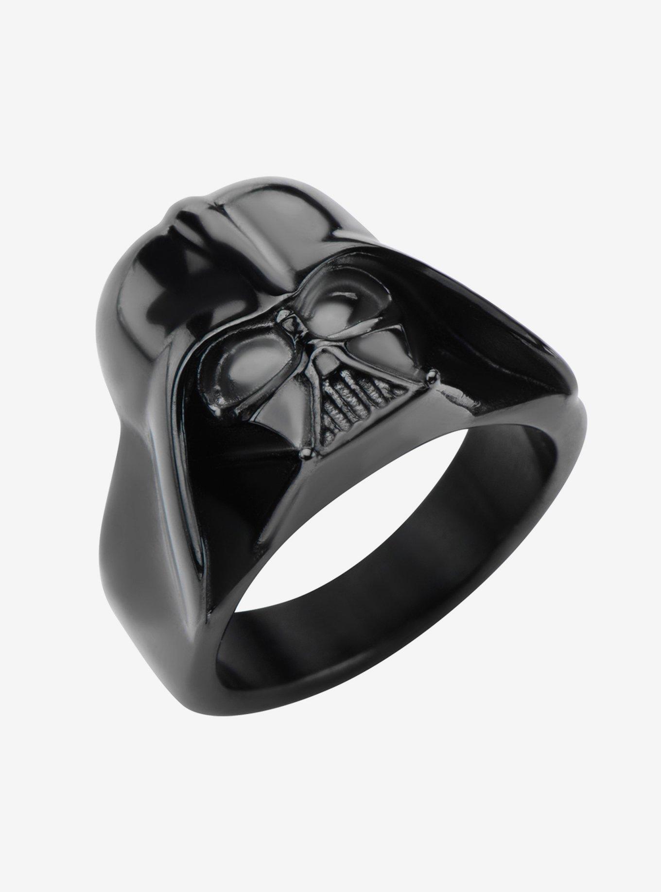 Star Wars Black Plated 3D Darth Vader Ring