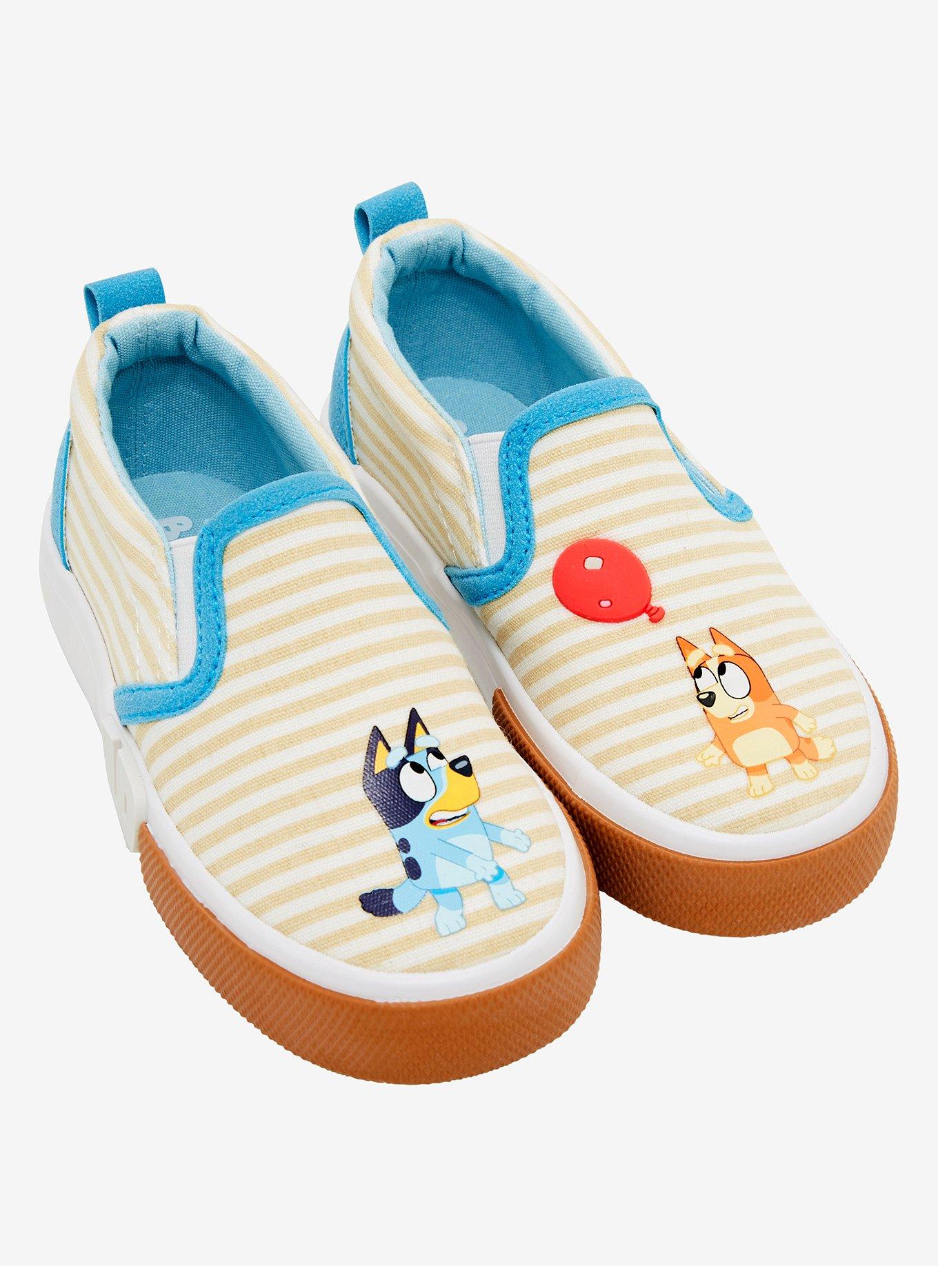 Bluey Striped Bluey & Bingo Toddler Slip-On Shoes