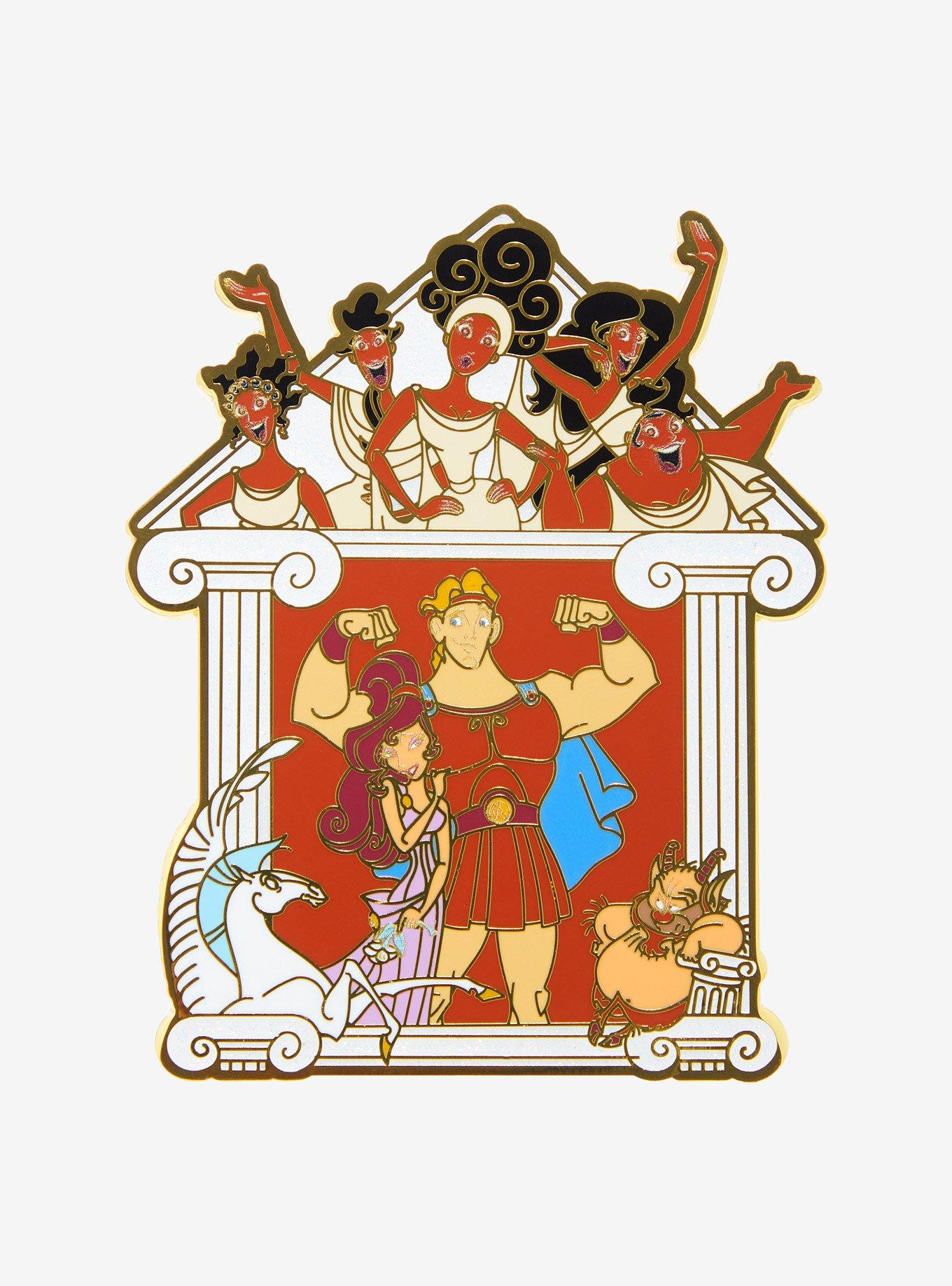 Loungefly Disney Hercules Group Portrait Glitter Limited Edition Enamel Pin - BoxLunch Exclusive, , hi-res