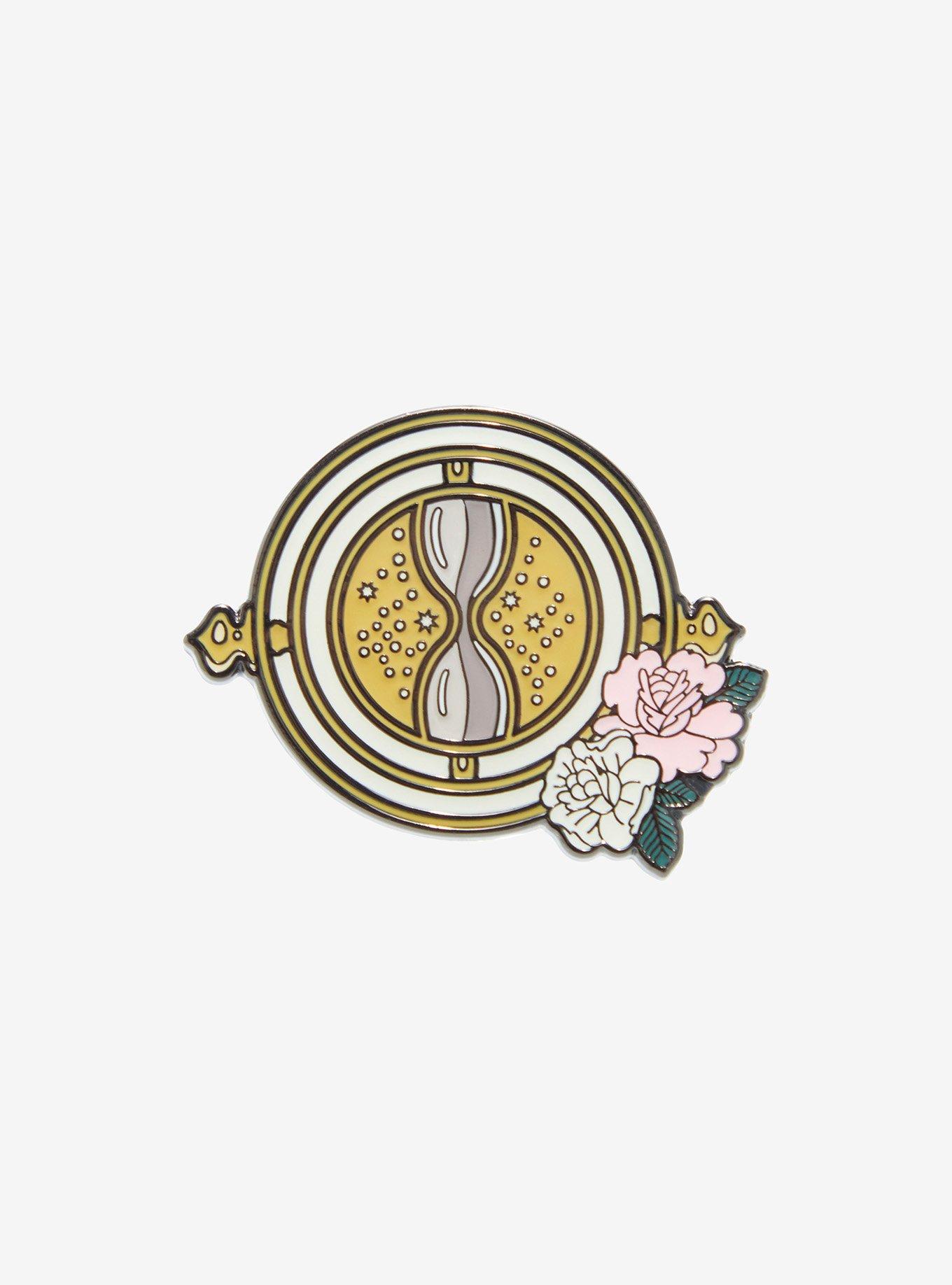 Loungefly Harry Potter Time Turner Floral Enamel Pin - BoxLunch Exclusive, , hi-res