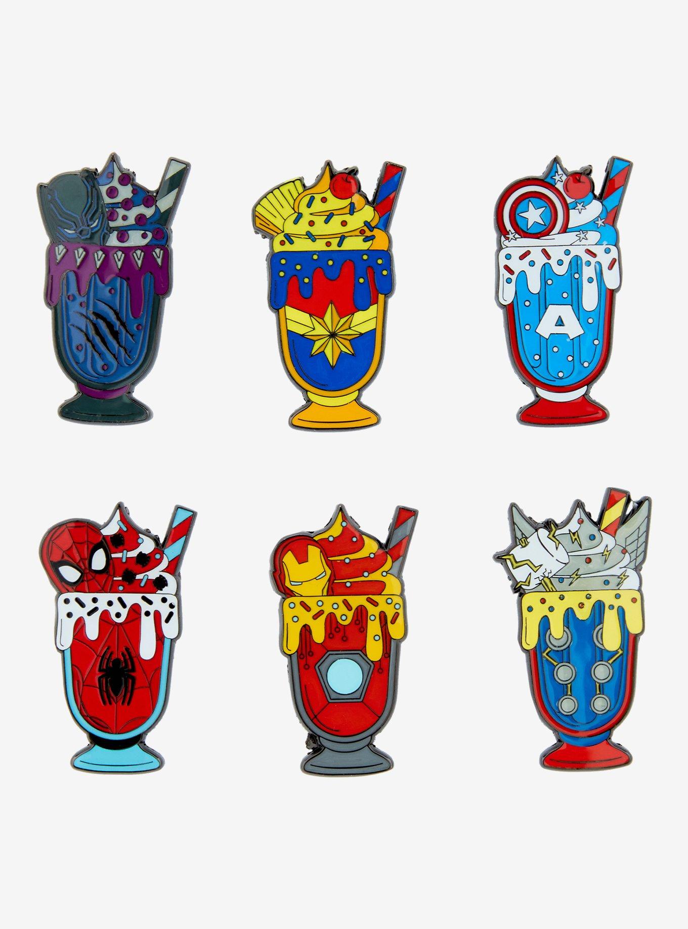 Loungefly Marvel Milkshakes Blind Box Enamel Pin - BoxLunch Exclusive, , hi-res