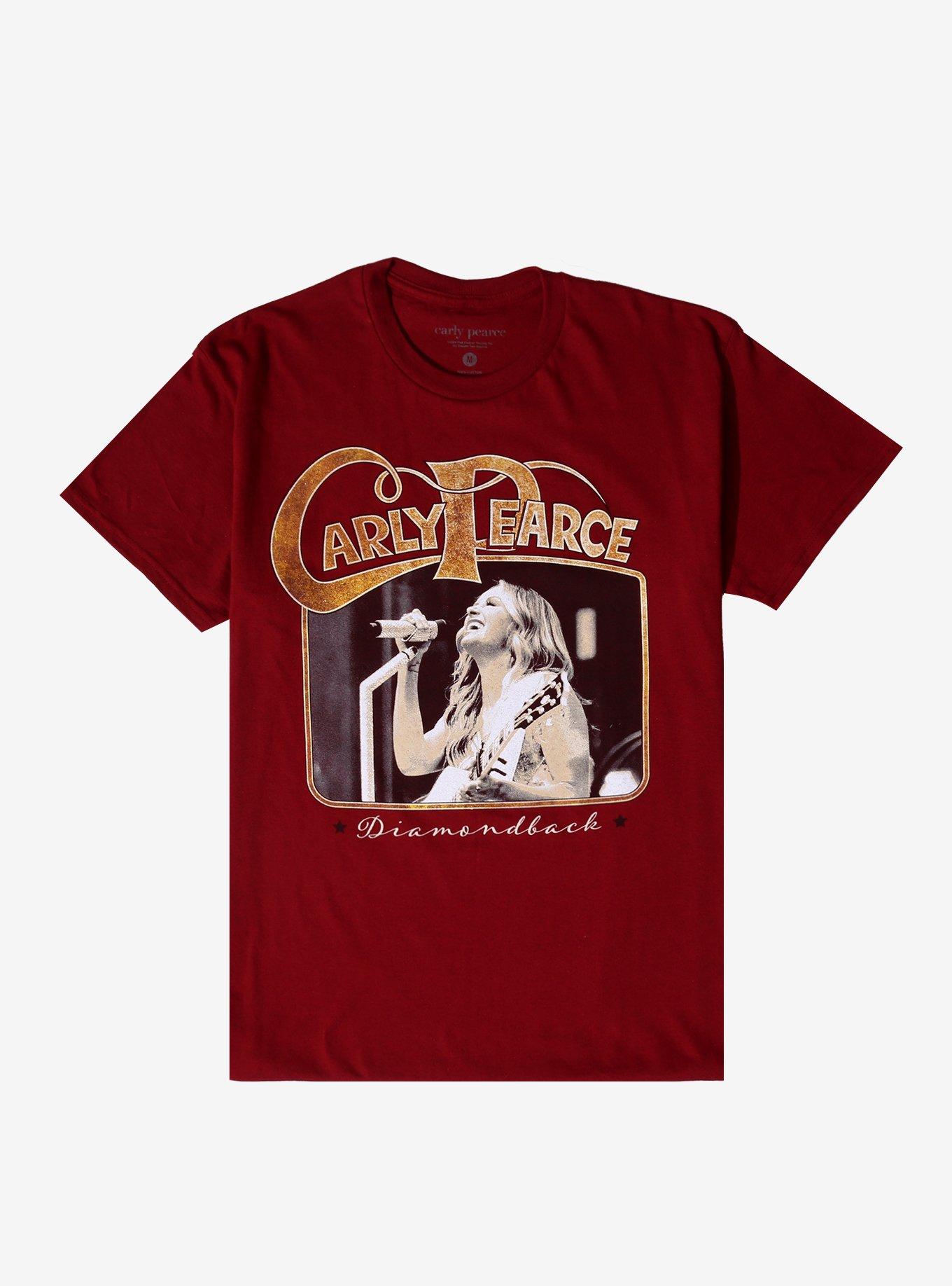 Carly Pearce Diamondback Boyfriend Fit Girls T-Shirt, BURGUNDY, hi-res