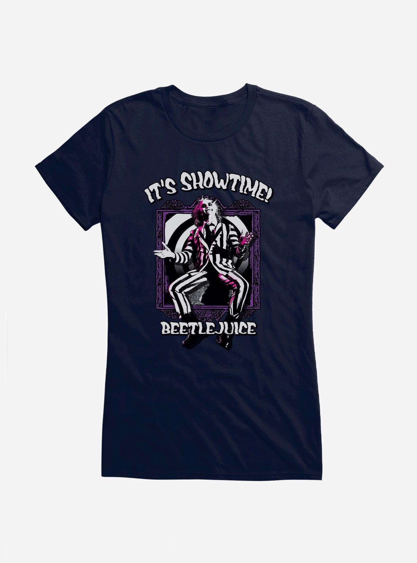 Beetlejuice It's Showtime! Girls T-Shirt, NAVY, hi-res