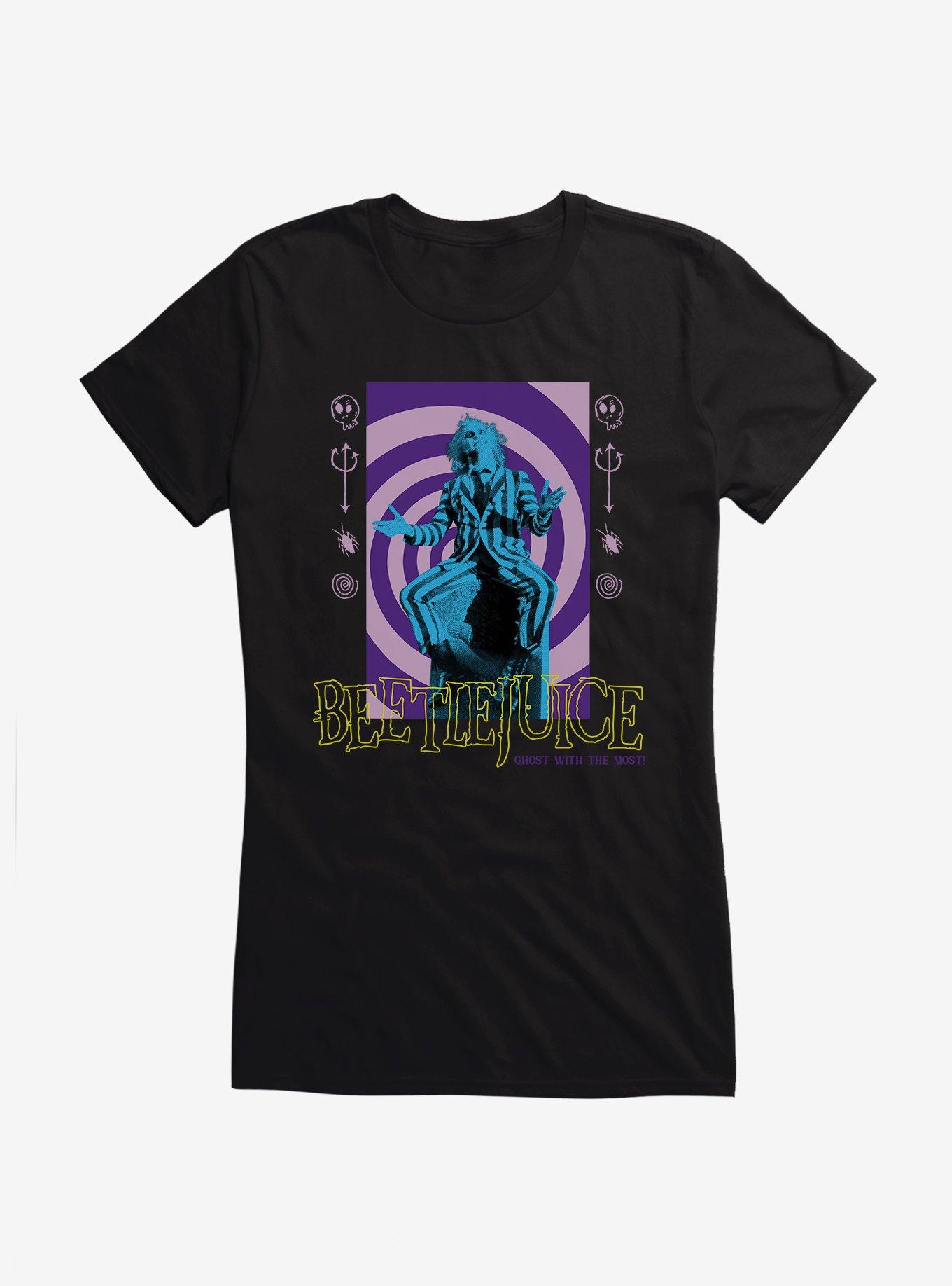 Beetlejuice Swirl Girls T-Shirt, BLACK, hi-res