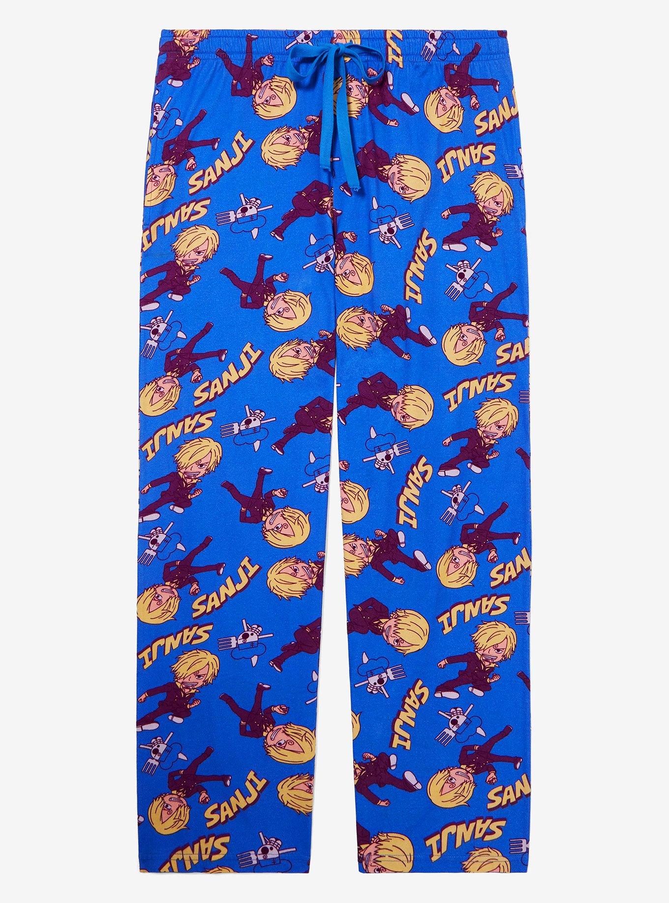 One Piece Sanji Allover Print Sleep Pants — BoxLunch Exclusive, , hi-res