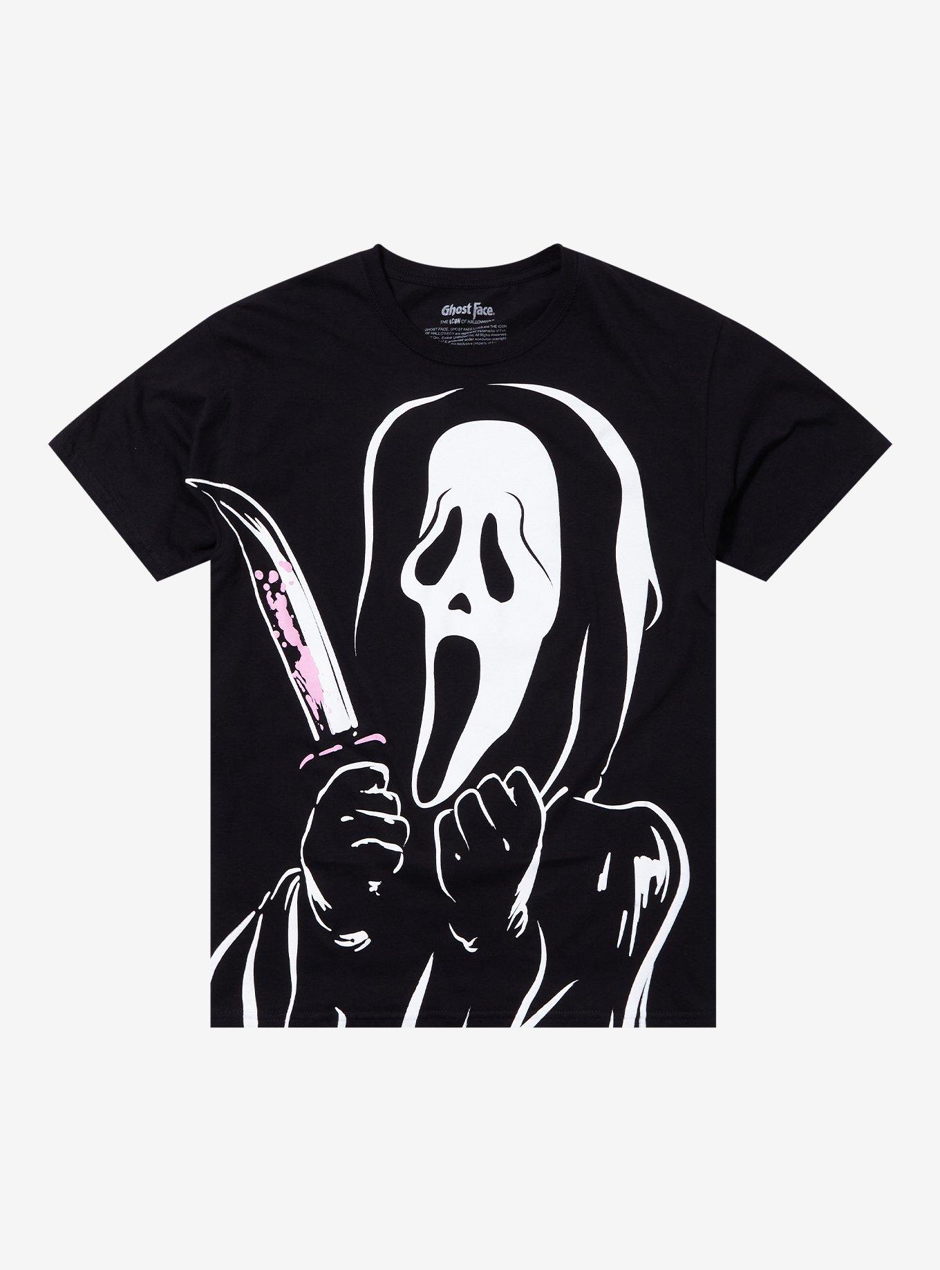 Ghost Face Excited Jumbo Print Boyfriend Fit Girls T-Shirt, , hi-res