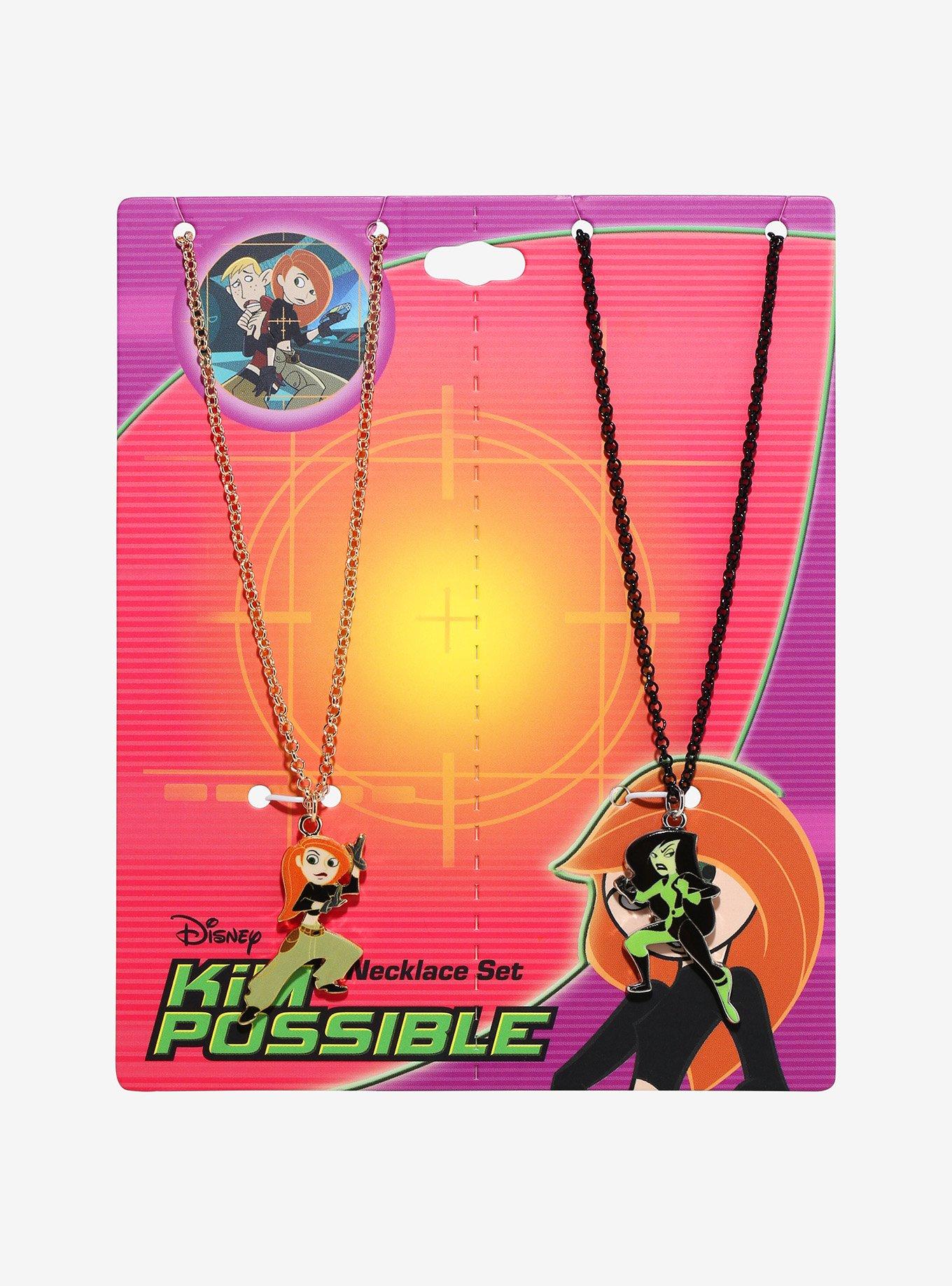 Disney Kim Possible Kim & Shego Best Friend Necklace Set, , hi-res