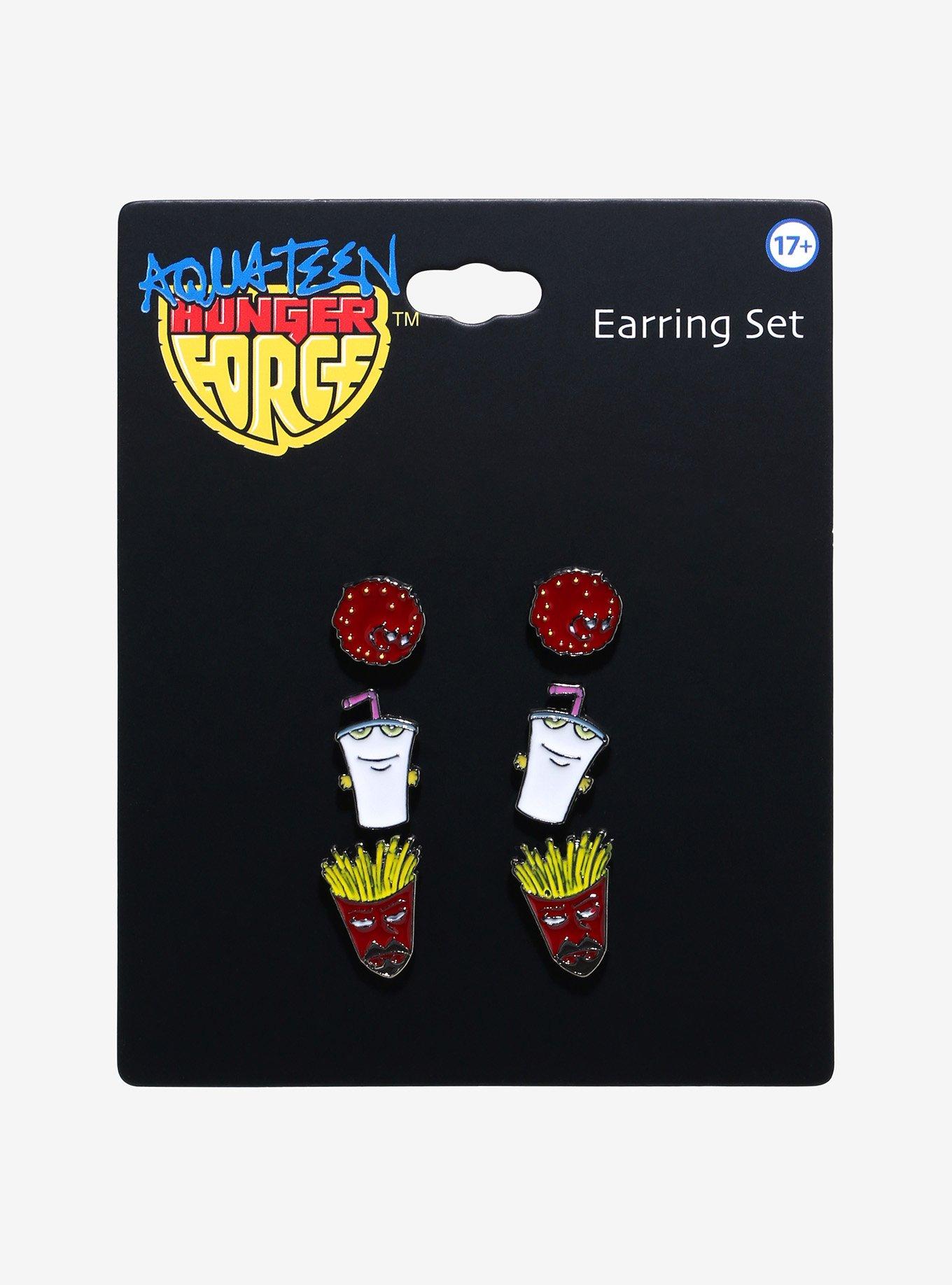 Aqua Teen Hunger Force Character Stud Earring Set, , hi-res