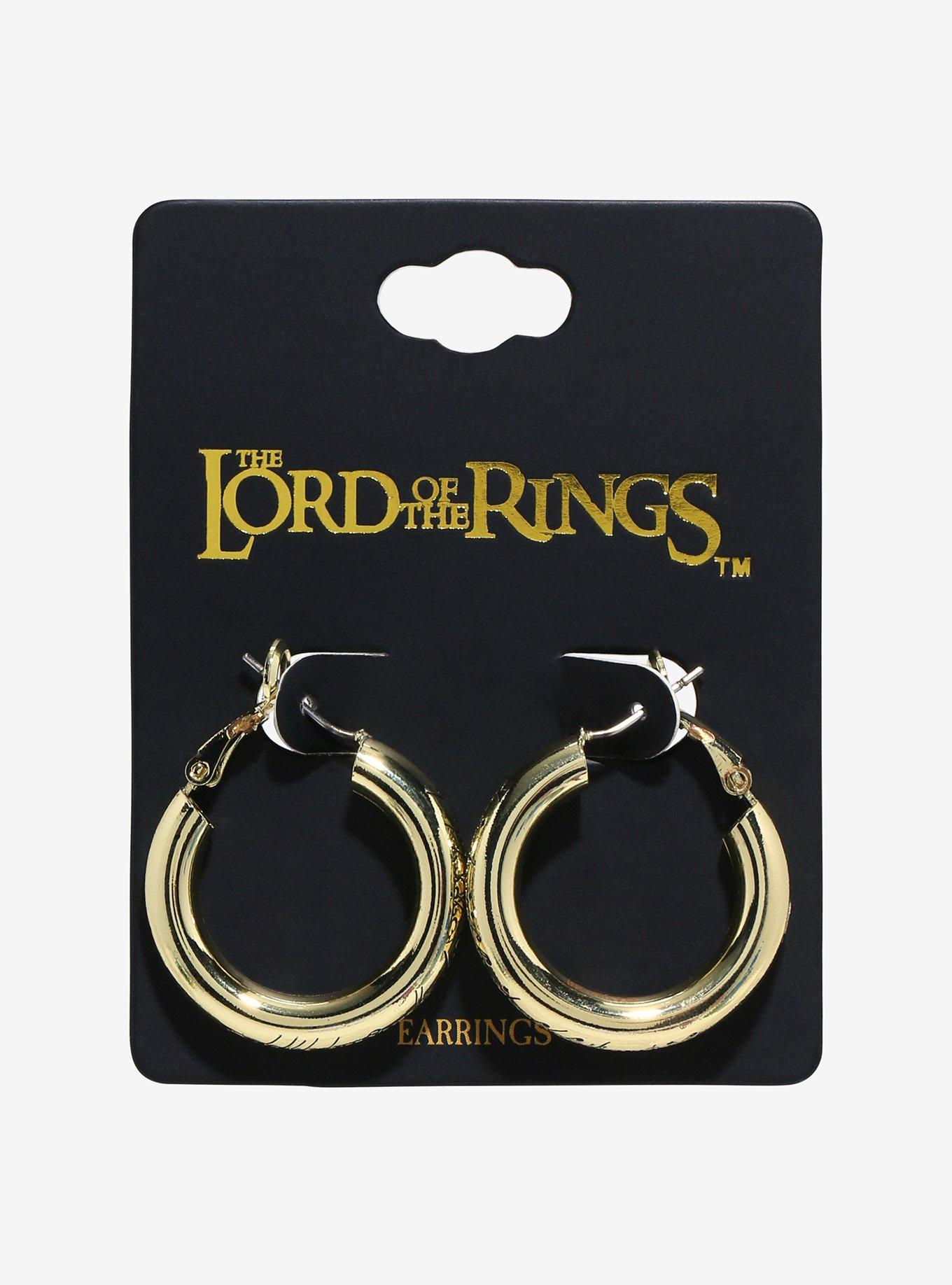 The Lord Of The Rings The One Ring Hoop Earrings, , hi-res