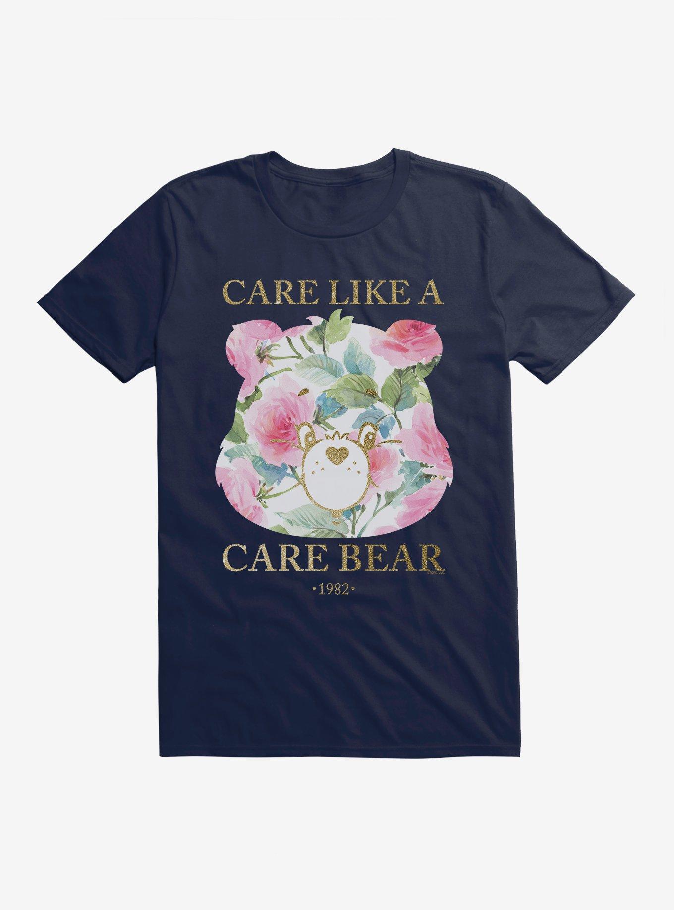 Care Bears Care Like A Care Bear Floral T-Shirt, MIDNIGHT NAVY, hi-res