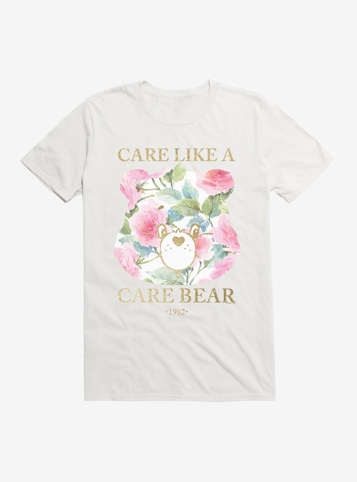 Care Bears Care Like A Care Bear Floral T-Shirt, WHITE, hi-res