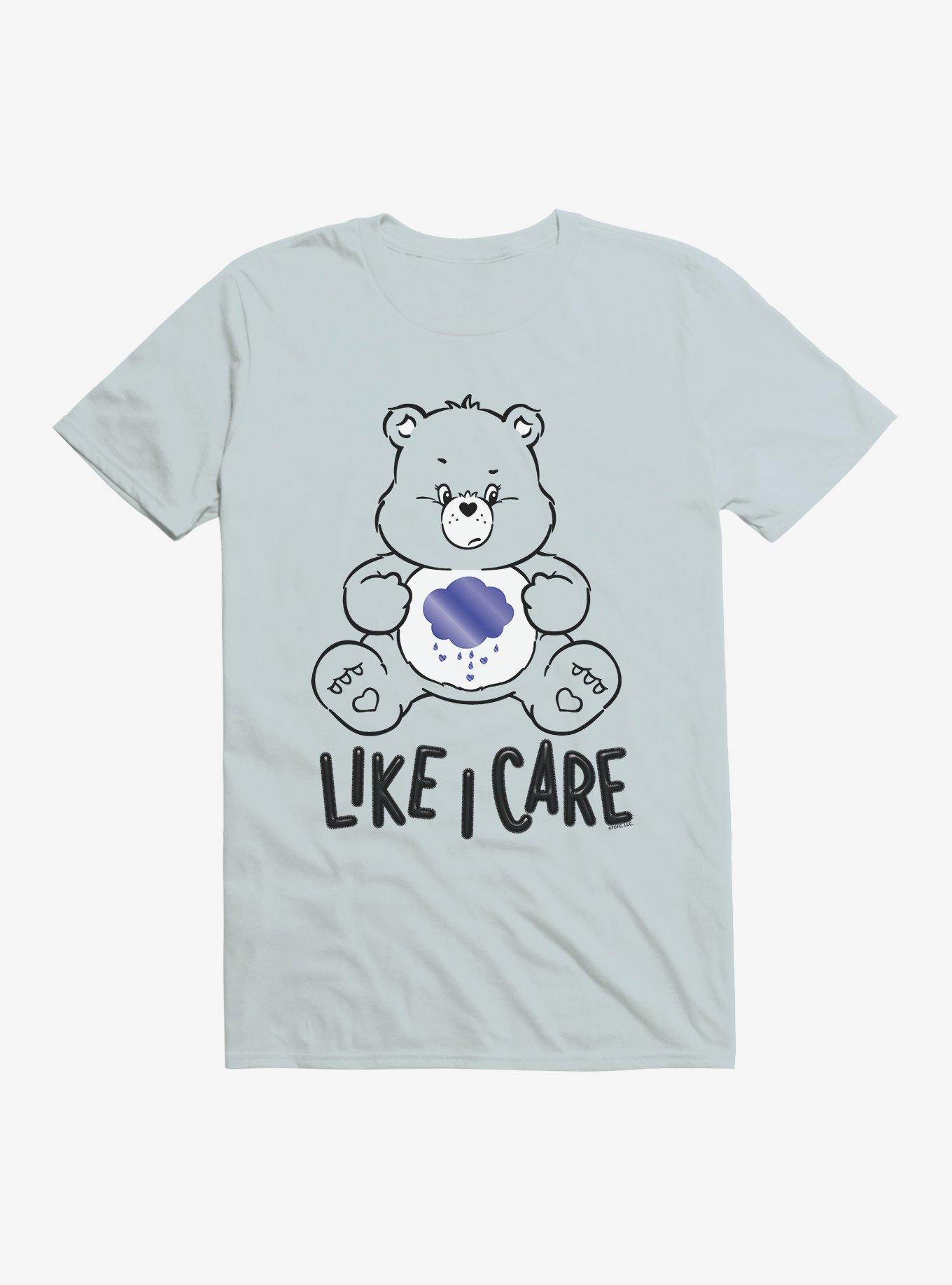 Care Bears Grumpy Bear Like I Care T-Shirt, LIGHT BLUE, hi-res