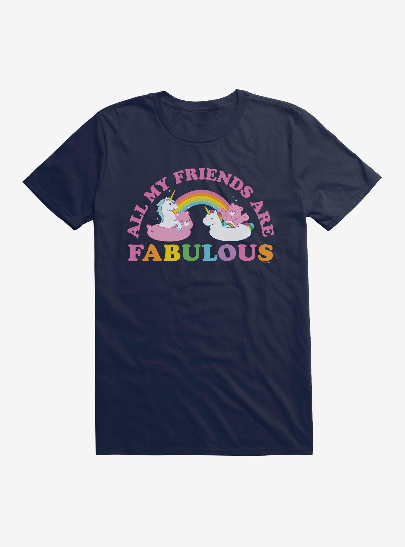 Care Bears Pride Cheer Bear My Friends Are Fabulous T-Shirt, MIDNIGHT NAVY, hi-res