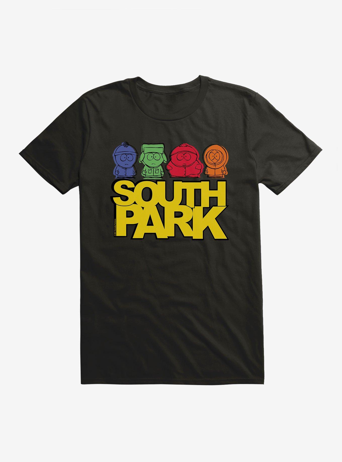 South Park Neat Yellow Logo T-Shirt, BLACK, hi-res