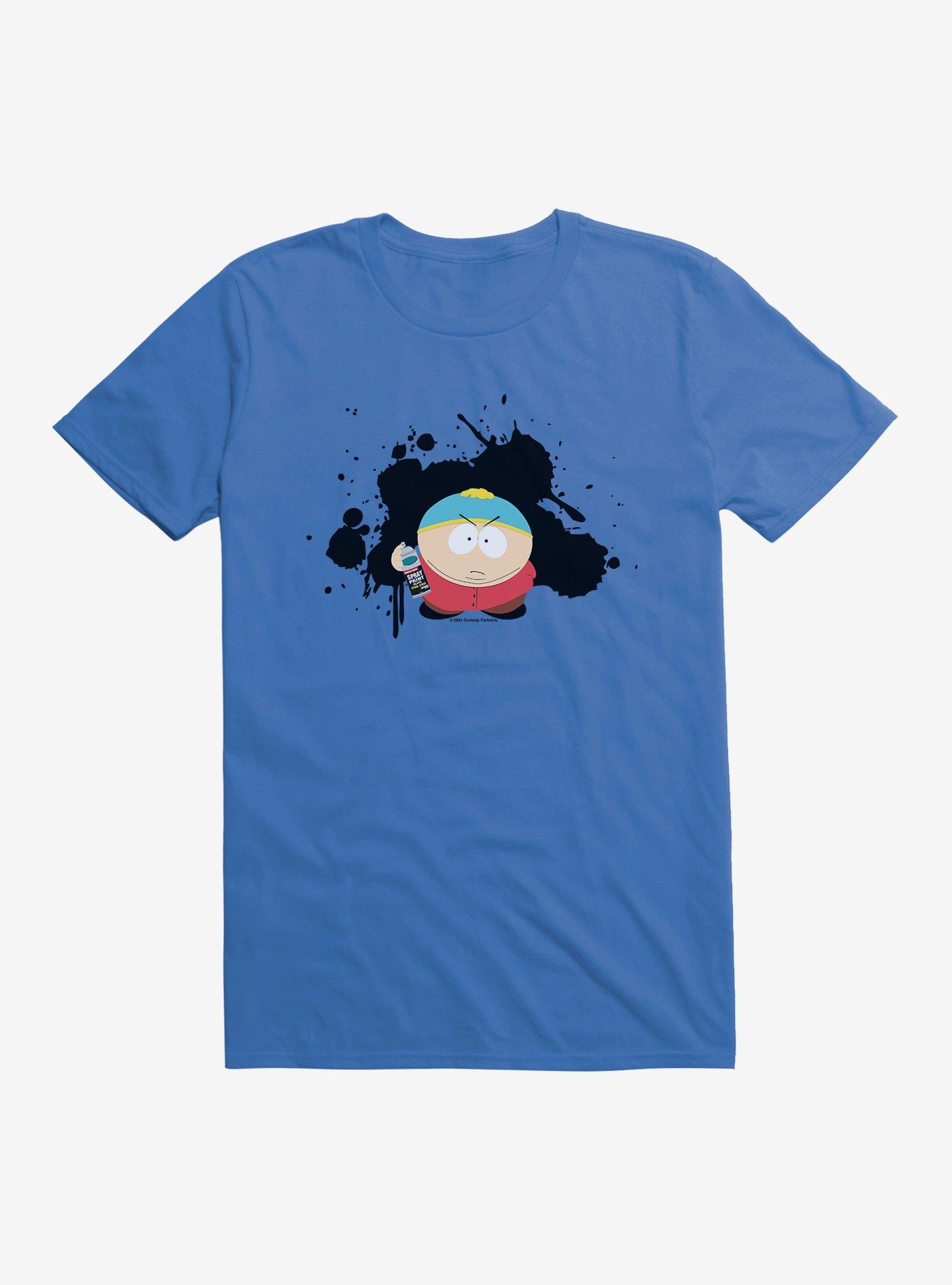 South Park Season Reference Cartman Spray Paint T-Shirt, ROYAL, hi-res