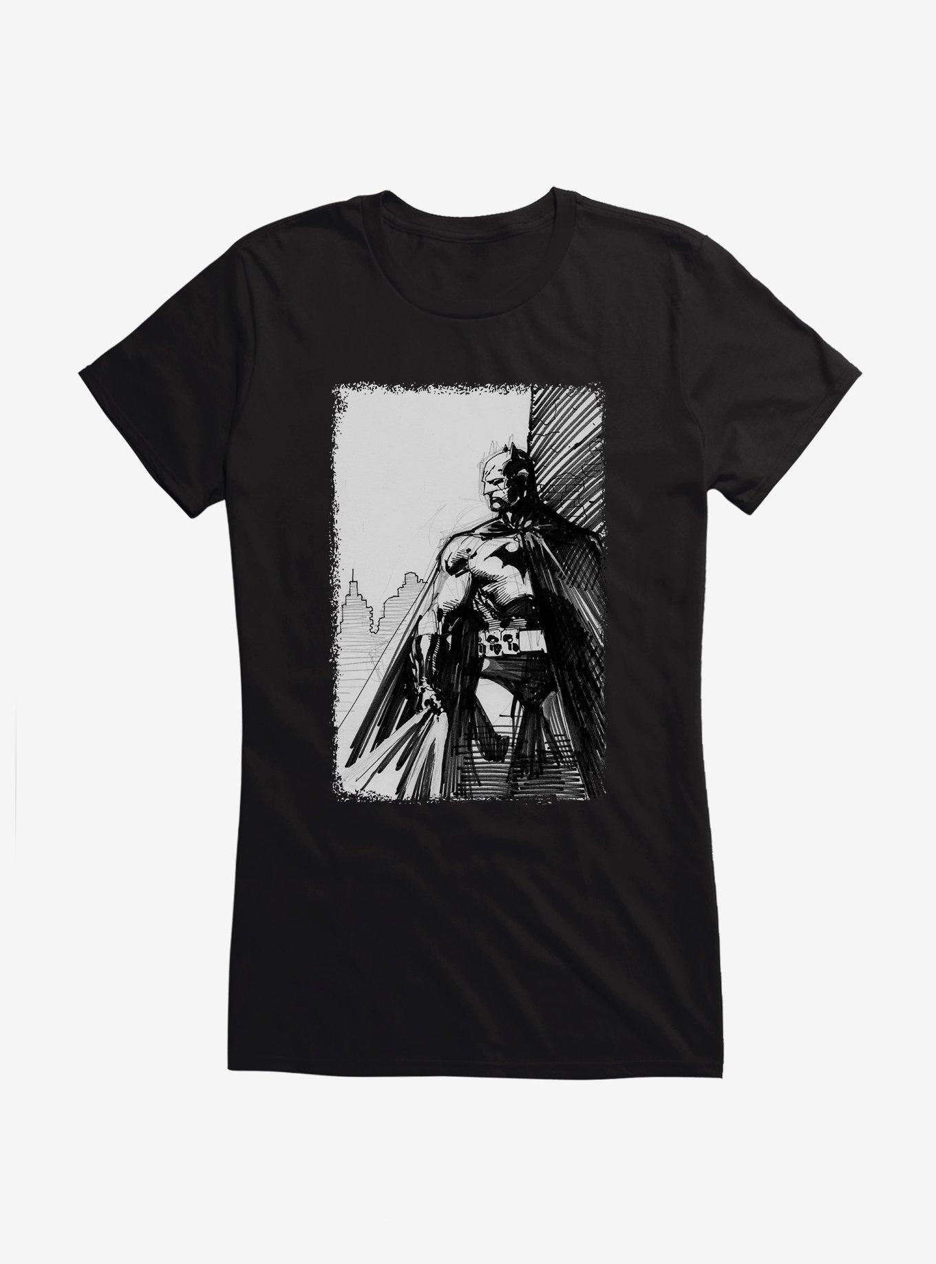 Batman Sketch Girls T-Shirt, BLACK, hi-res