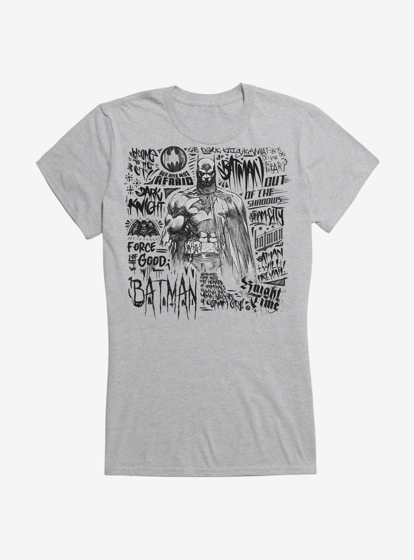 Batman Sketch Graffiti Girls T-Shirt