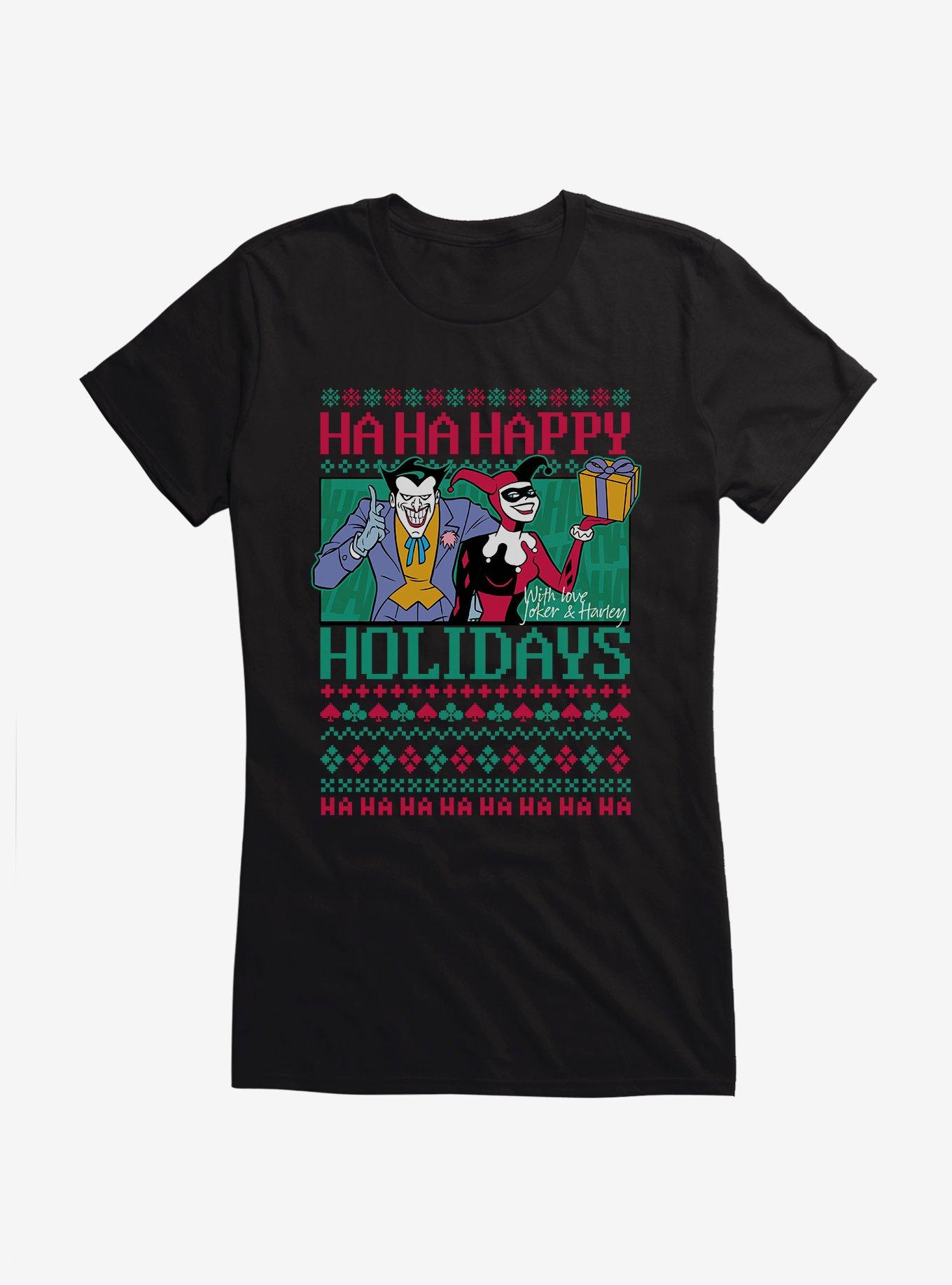 Batman With Love Joker And Harley Girls T-Shirt, BLACK, hi-res