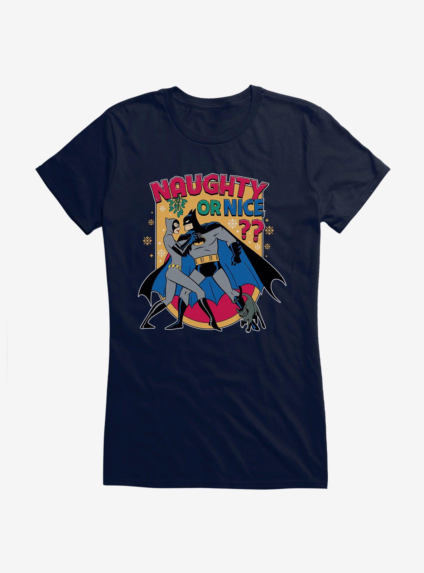 Batman Naughty Or Nice Girls T-Shirt