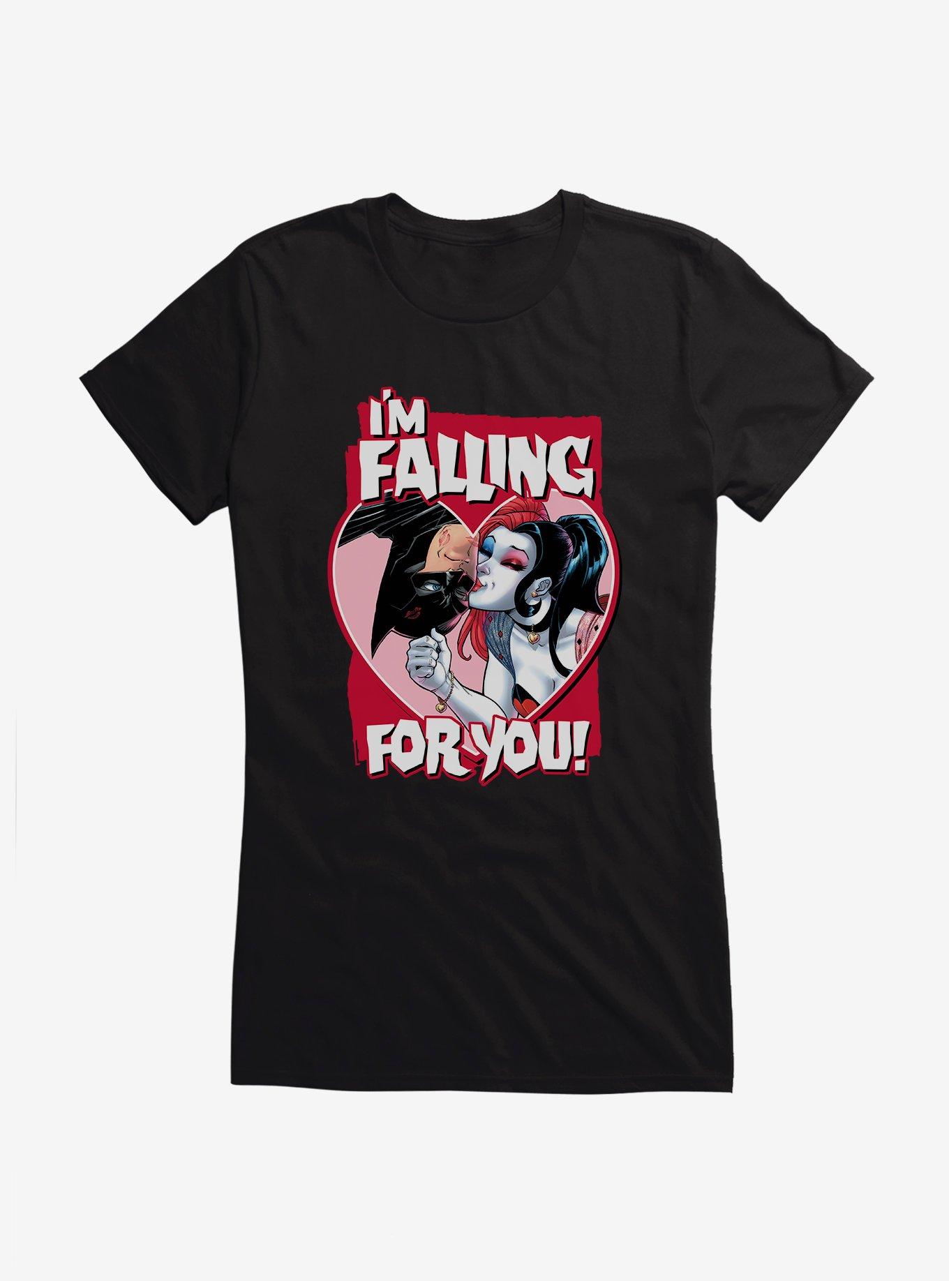 DC Falling For You Batman & Harley Quinn Girls T-Shirt, BLACK, hi-res