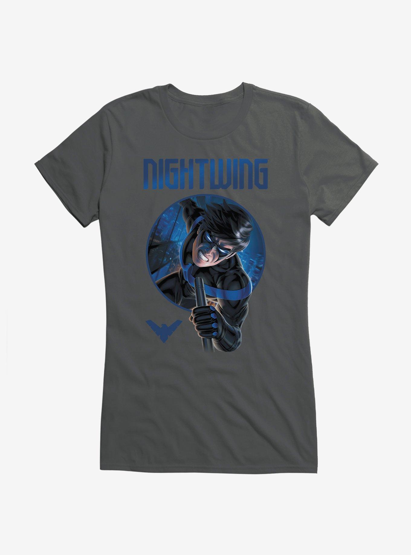 Batman Nightwing Girls T-Shirt, CHARCOAL, hi-res