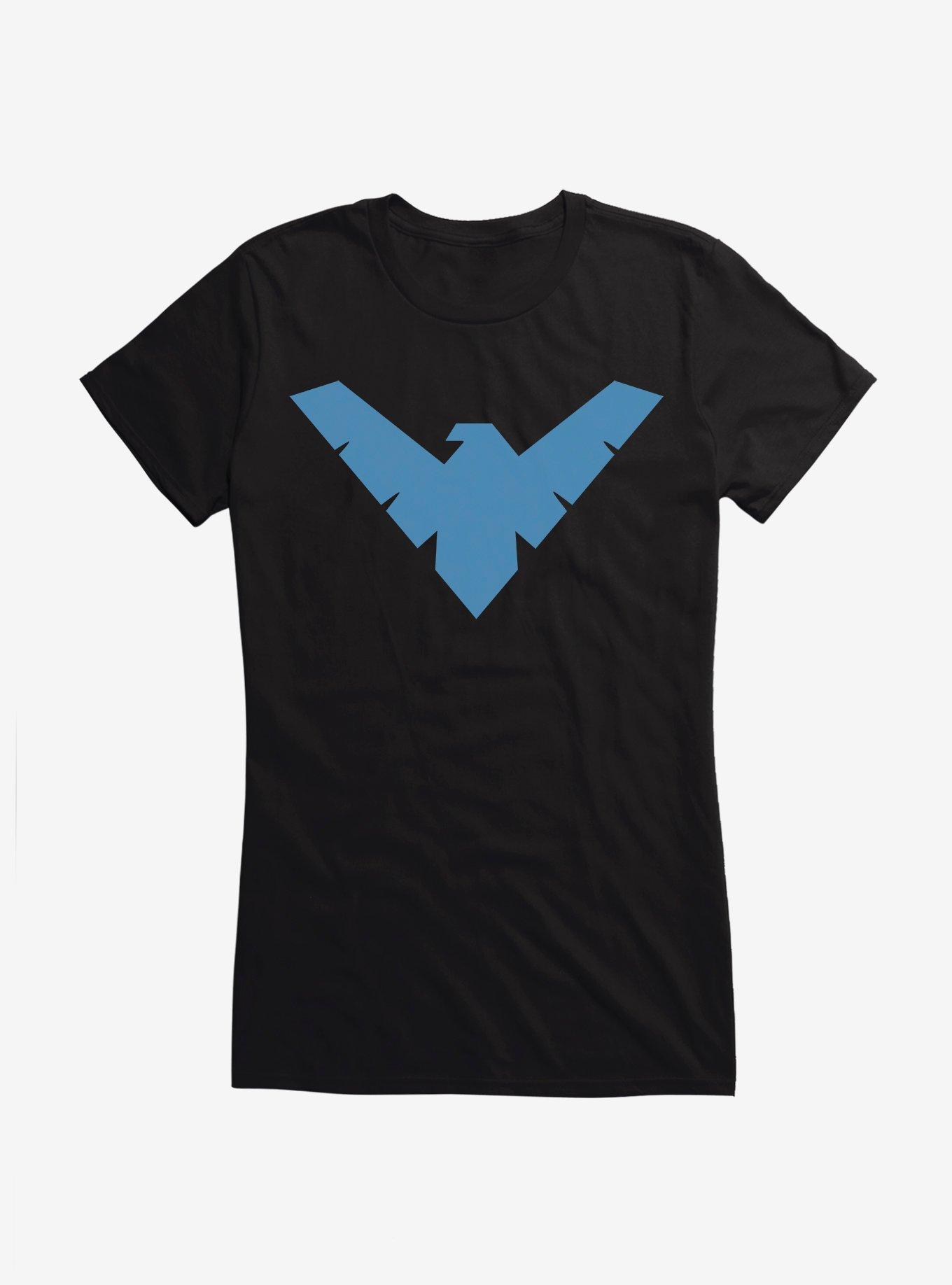 Batman Nightwing Logo Girls T-Shirt, BLACK, hi-res