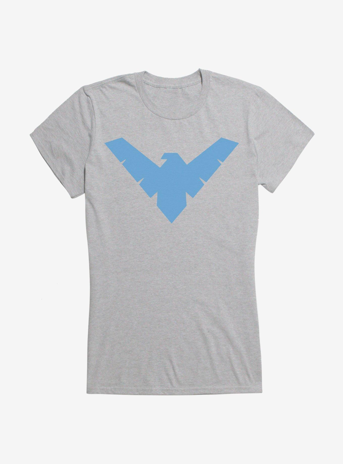 Batman Nightwing Logo Girls T-Shirt, SPORT GRAY, hi-res