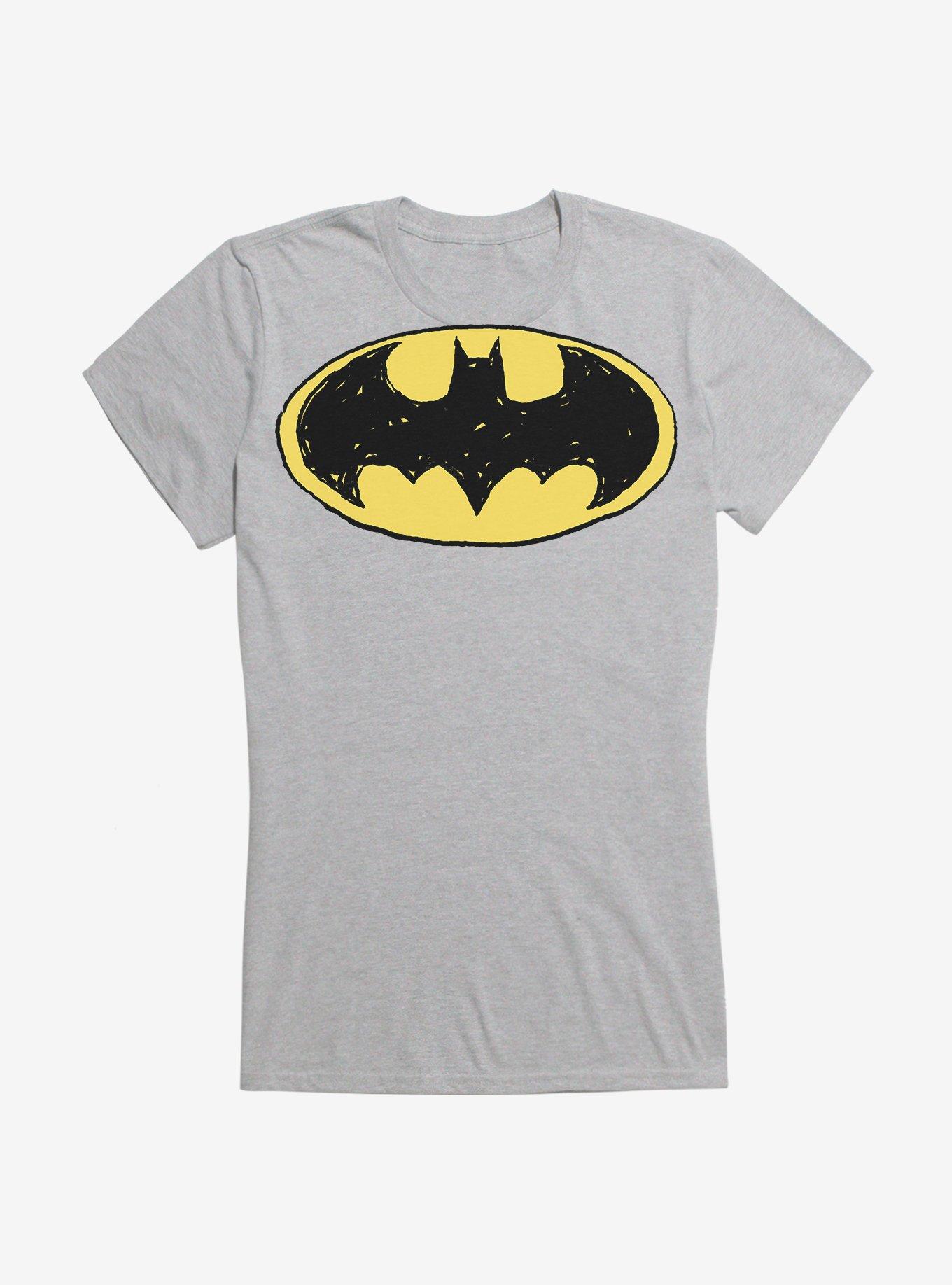 Batman Bat Signal Logo Girls T-Shirt, SPORT GRAY, hi-res