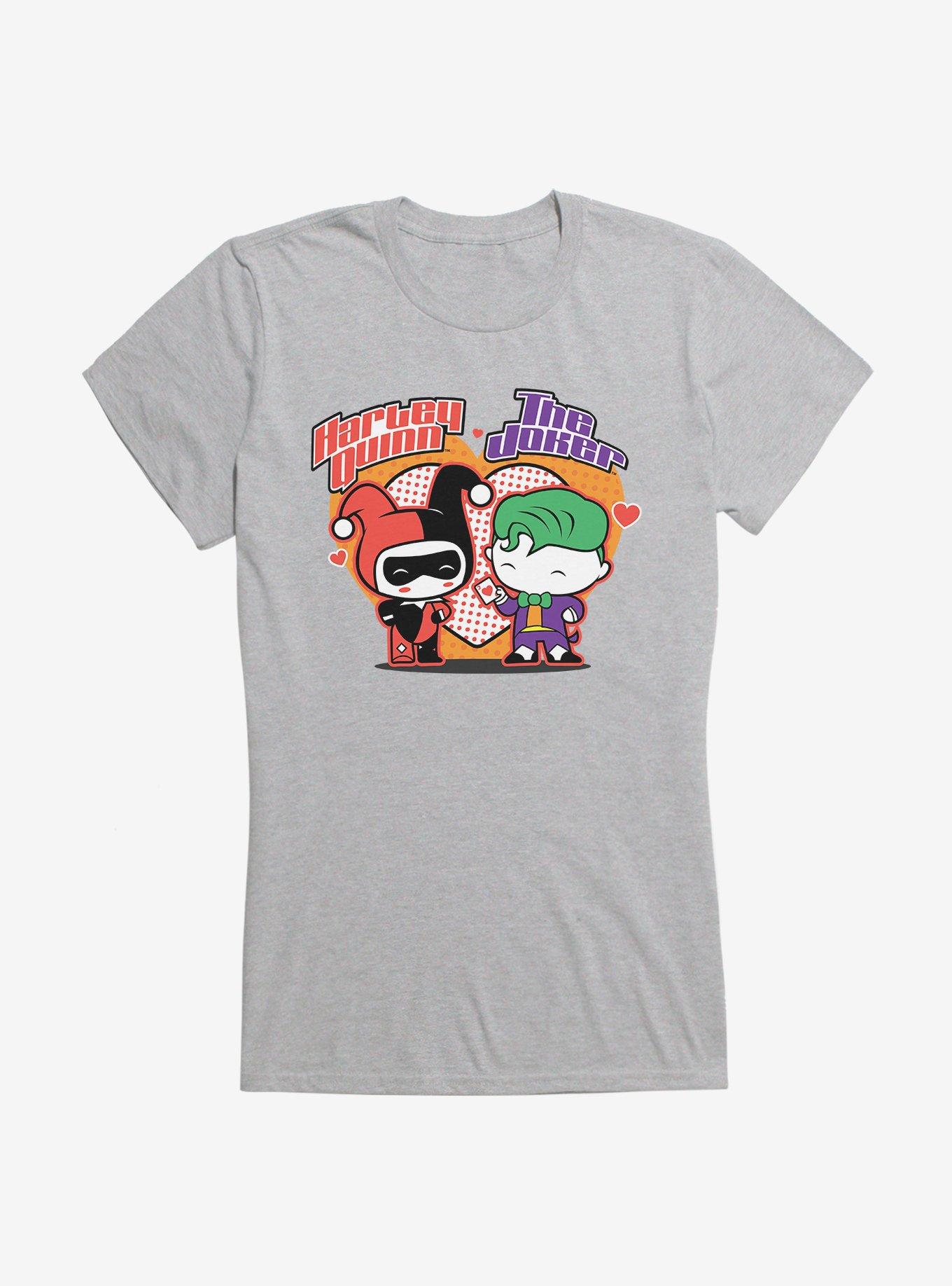 Batman Chibi Harley Quinn And The Joker Girls T-Shirt, , hi-res