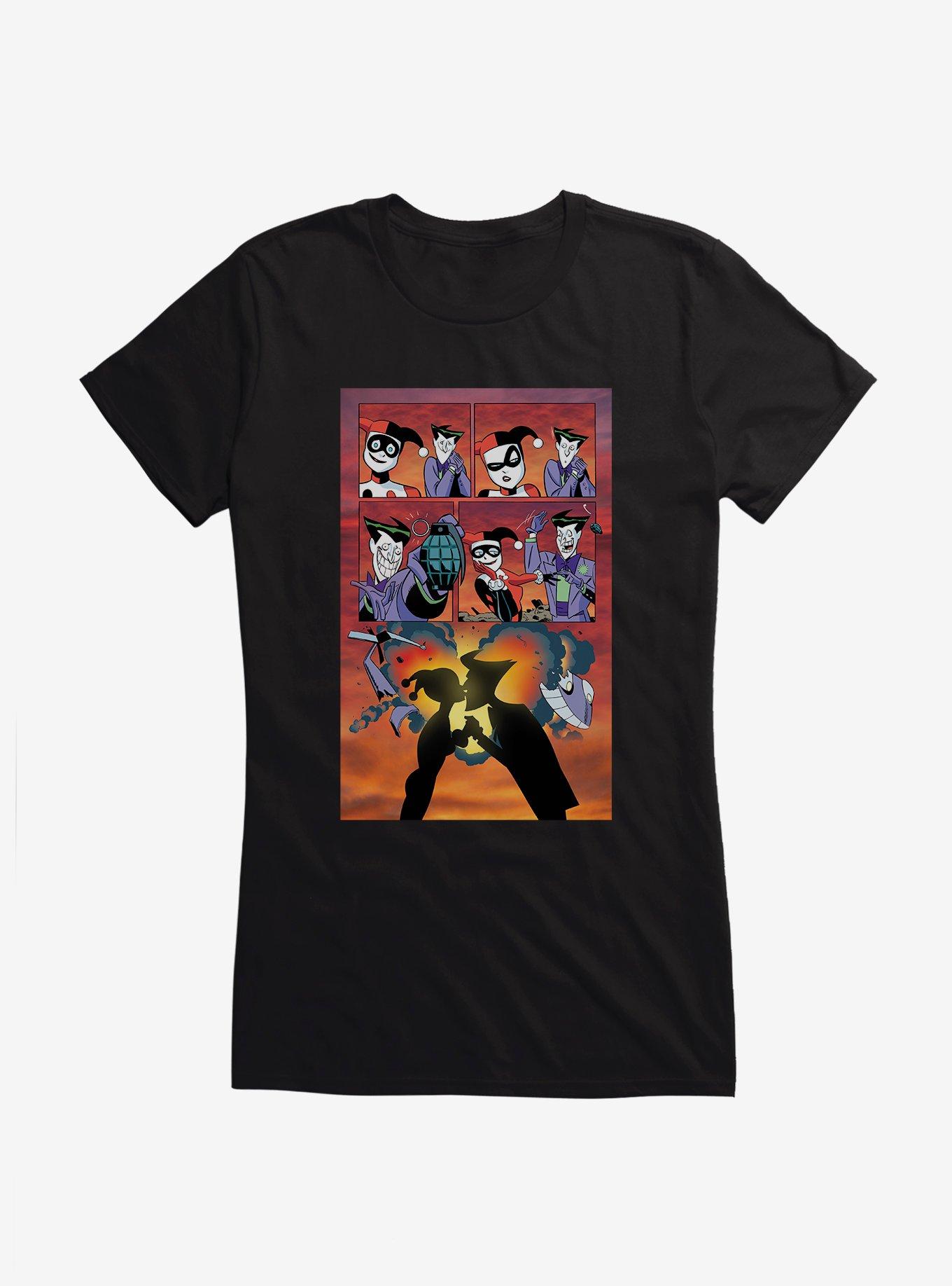 Batman Harley Quinn And Joker Love Story Girls T-Shirt, , hi-res