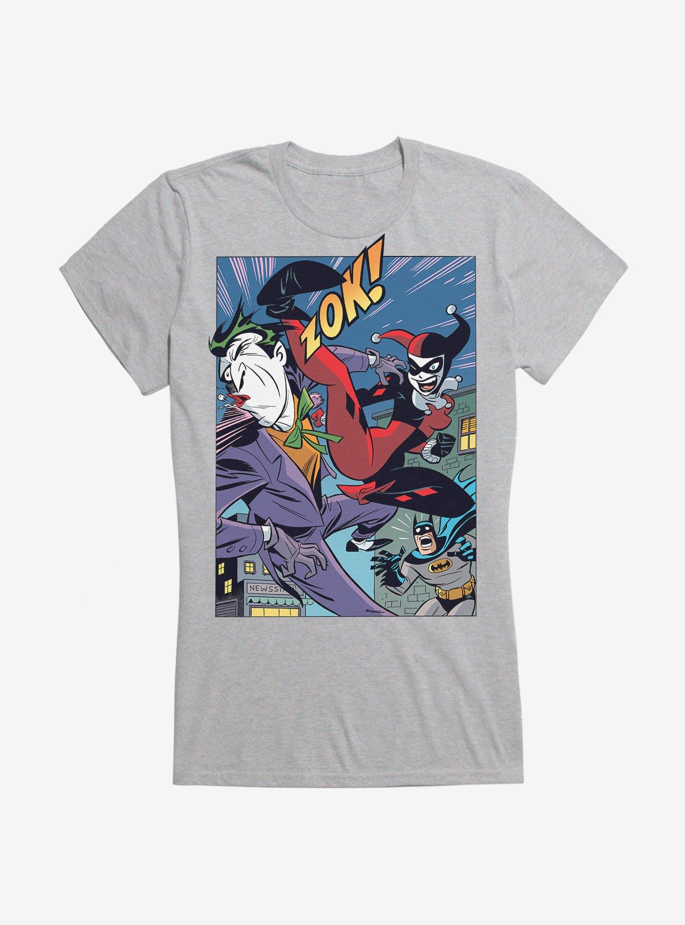 Batman Harley Quinn Joker Kick Girls T-Shirt, SPORT GRAY, hi-res