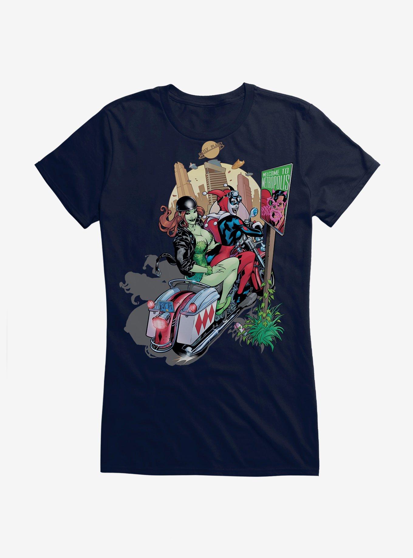 Batman Harley Quinn Poison Ivy Motorcycle Girls T-Shirt, , hi-res