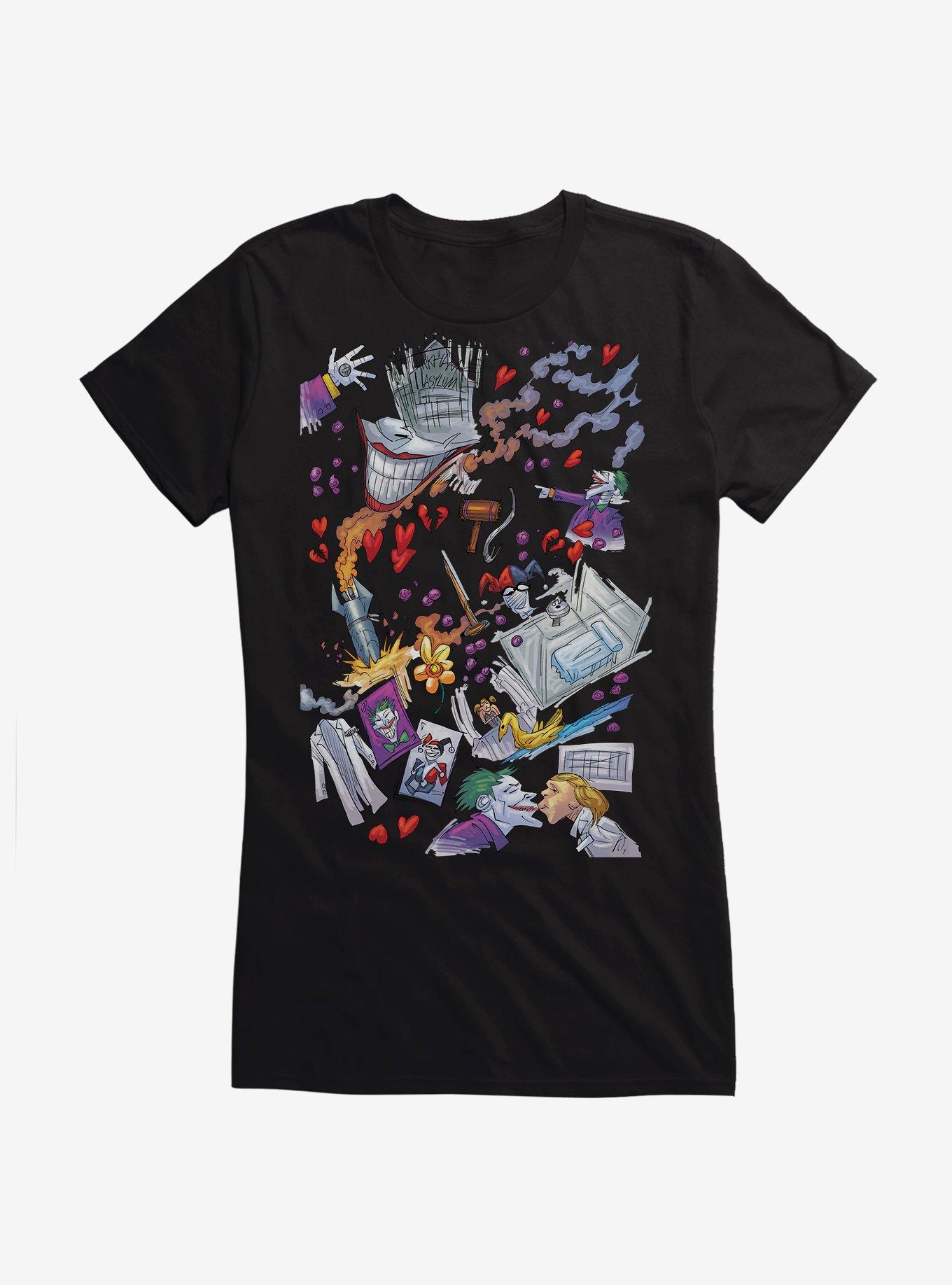 Batman Harley Quinn The Joker Love Girls T-Shirt, BLACK, hi-res