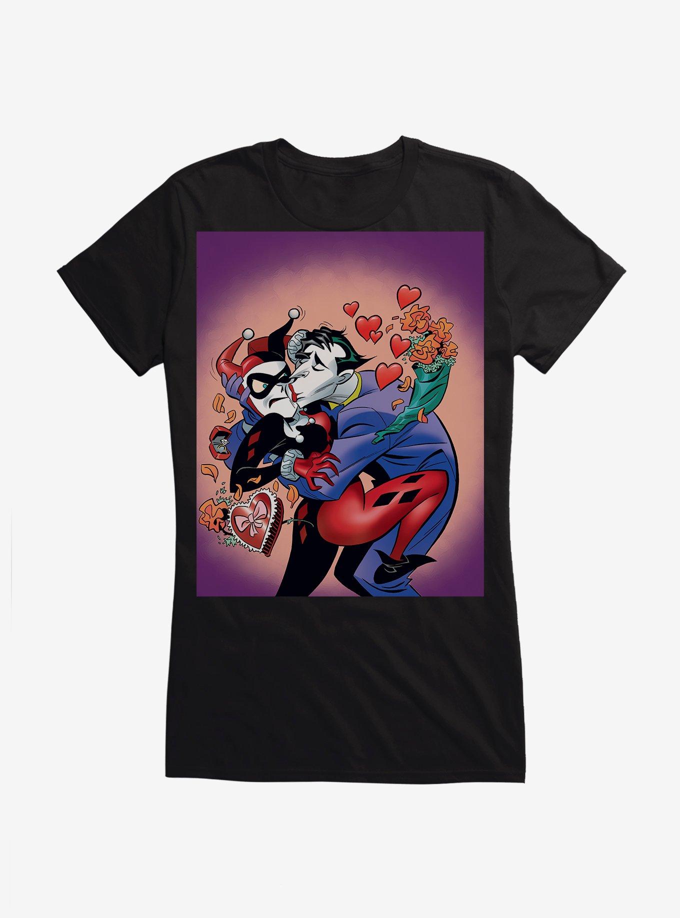 Batman Harley Quinn The Joker Valentines Girls T-Shirt, , hi-res