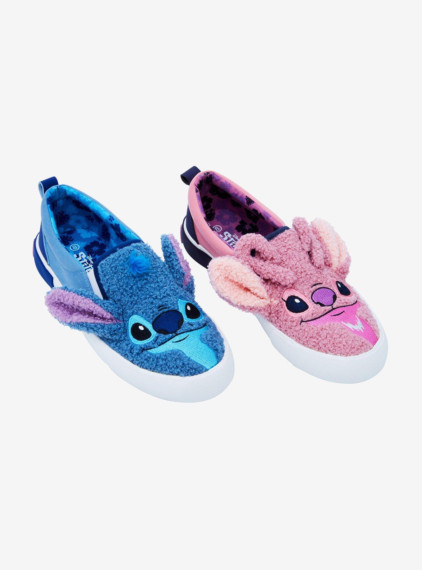 Disney Stitch & Angel Plush Slip-On Sneakers, , hi-res