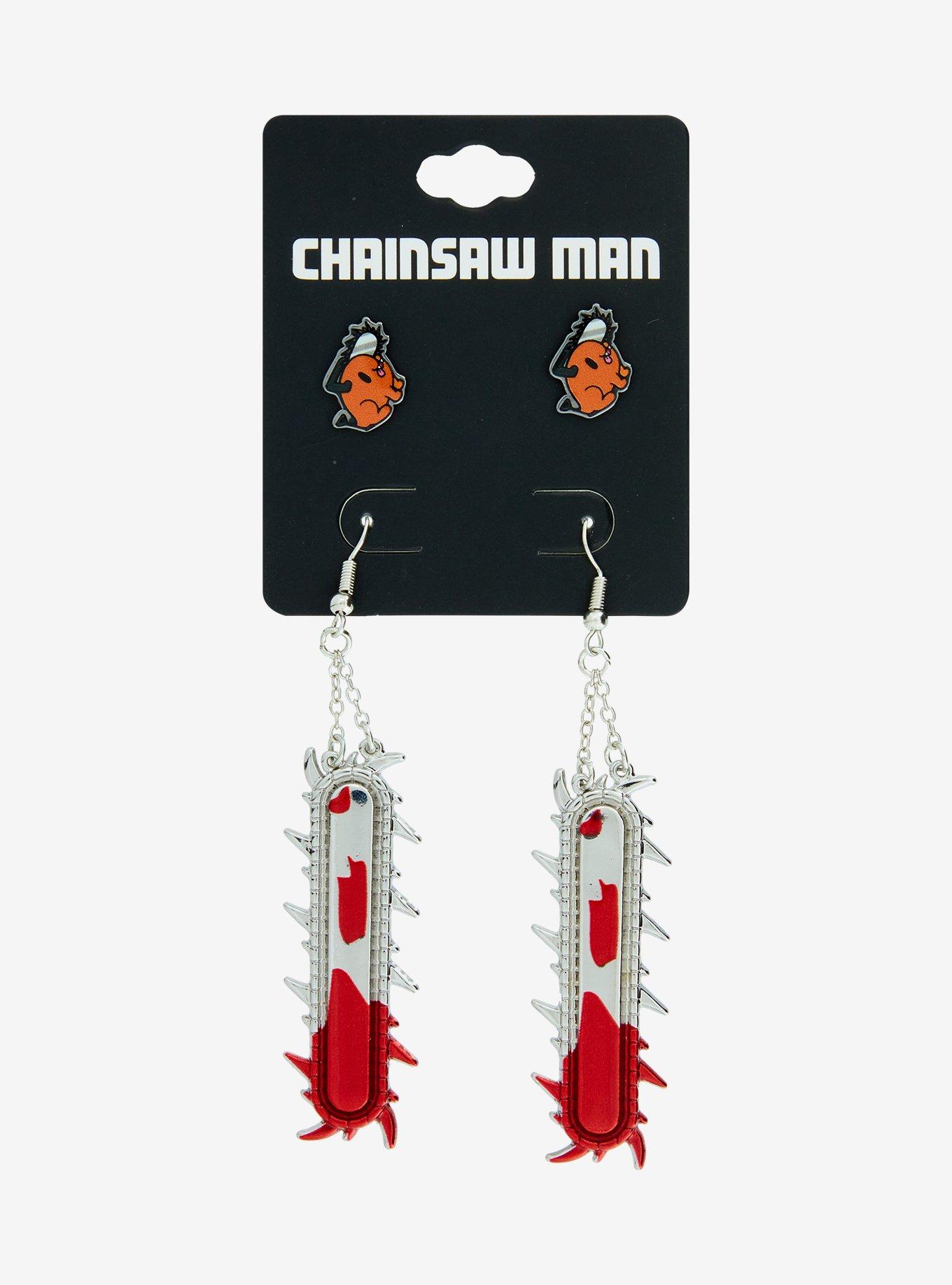 Chainsaw Man Pochita Chainsaw Earring Set | Hot Topic
