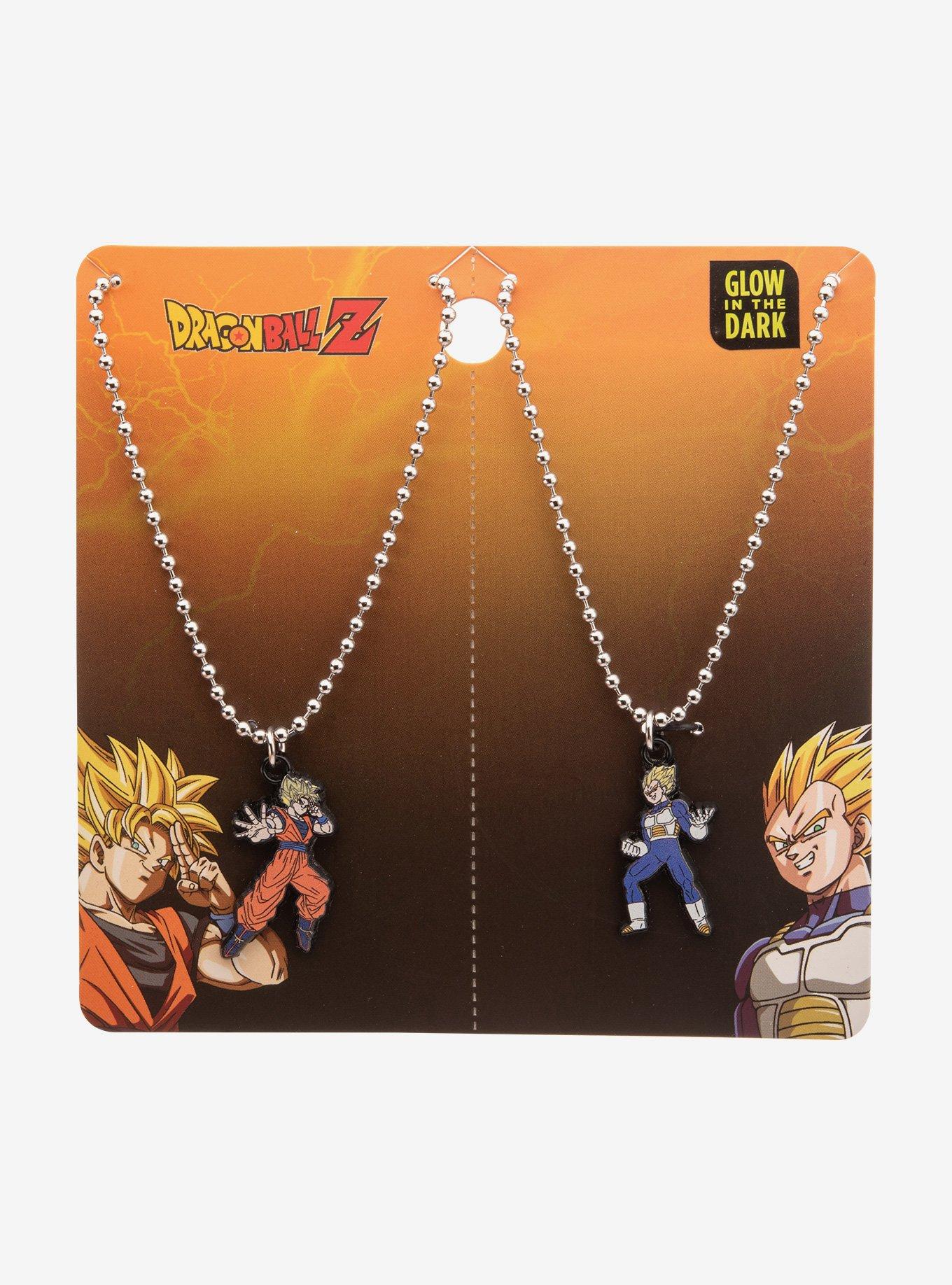 Dragon Ball Z Goku & Vegeta Glow-In-The-Dark Best Friend Necklace Set, , hi-res