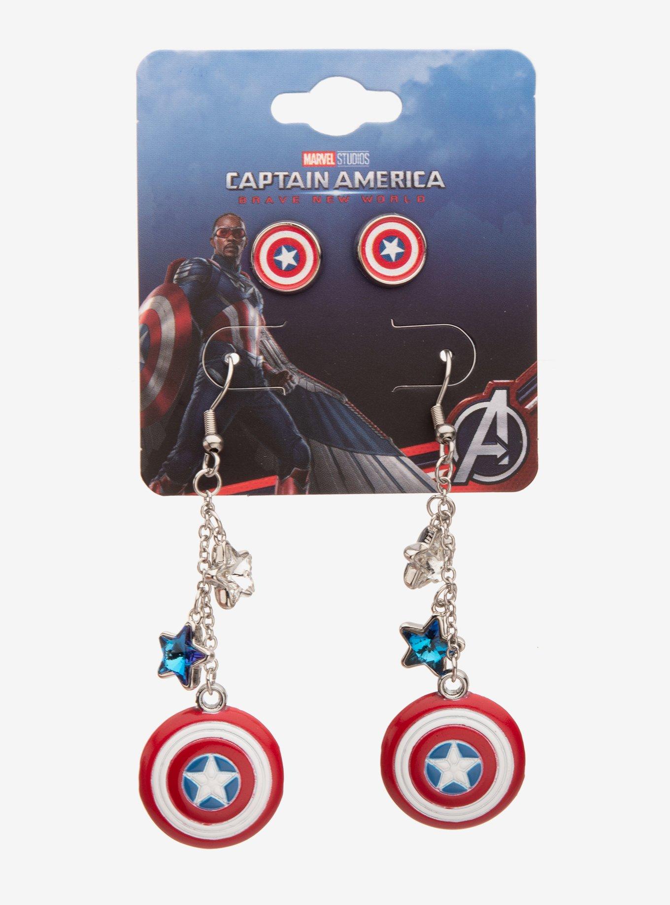 Marvel Captain America: Brave New World Shield Earring Set