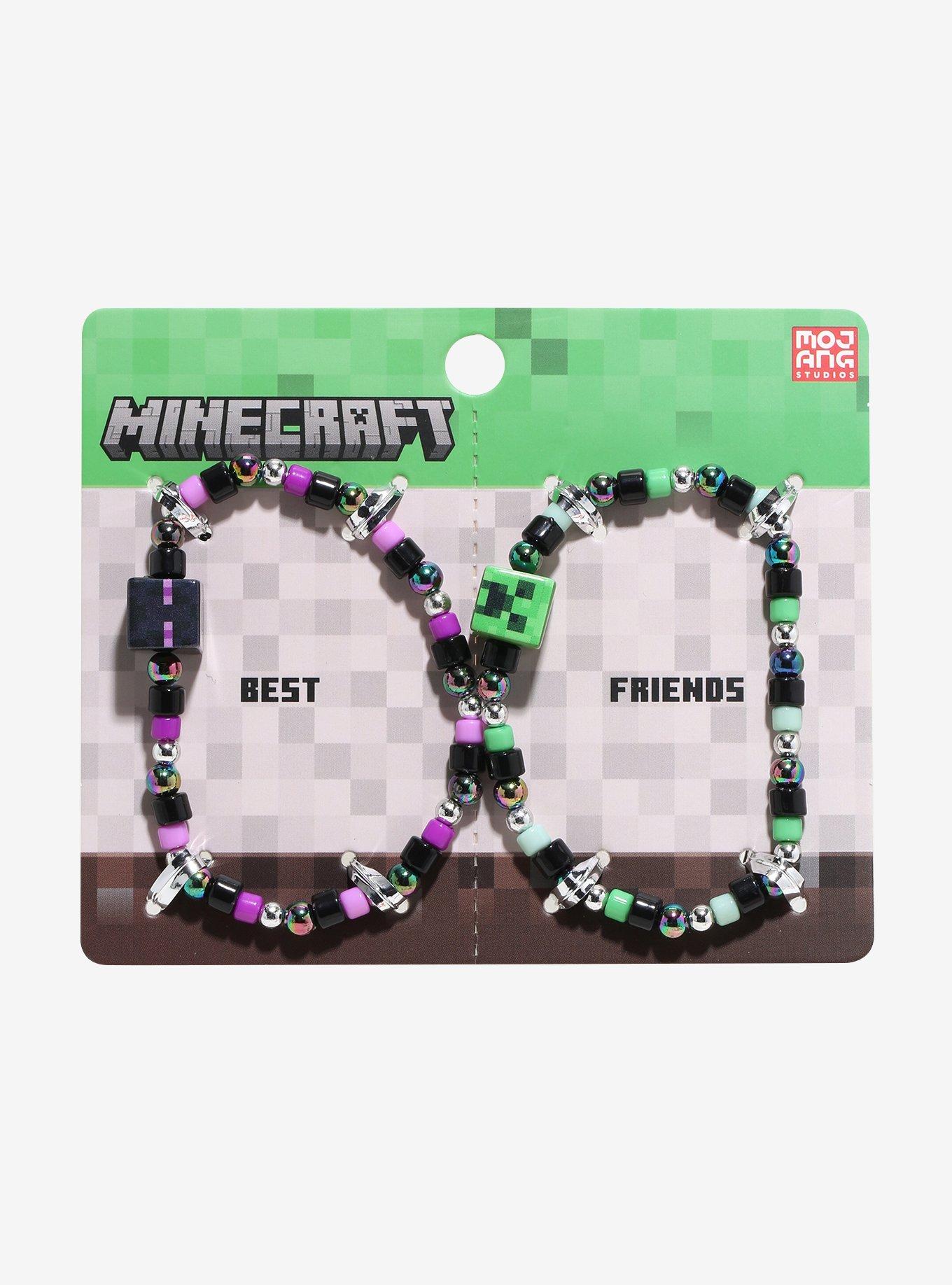 Minecraft Enderman Creeper Best Friend Bead Bracelet Set