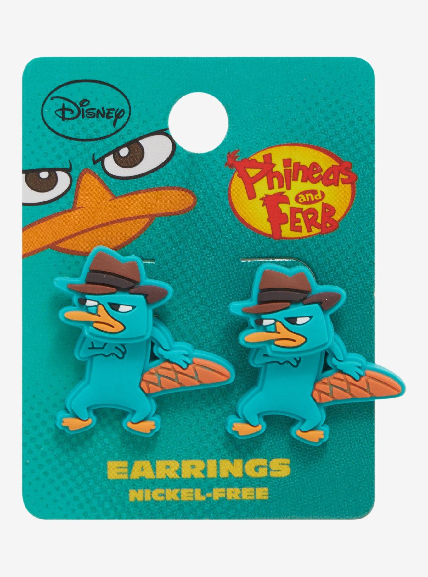 Disney Phineas And Ferb Agent P Front/Back Earrings, , hi-res