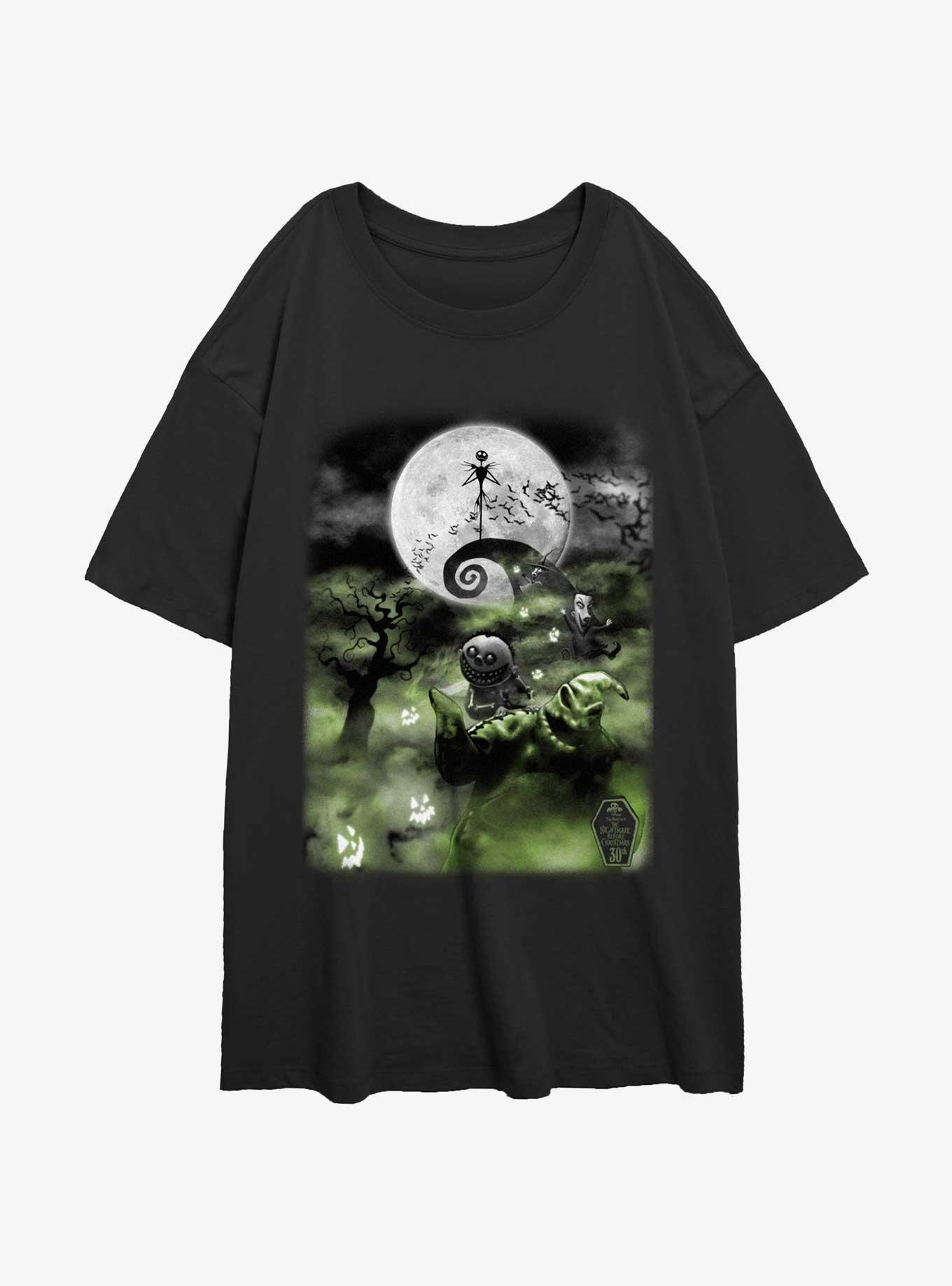 Disney The Nightmare Before Christmas Scary Night Girls Oversized T-Shirt, , hi-res