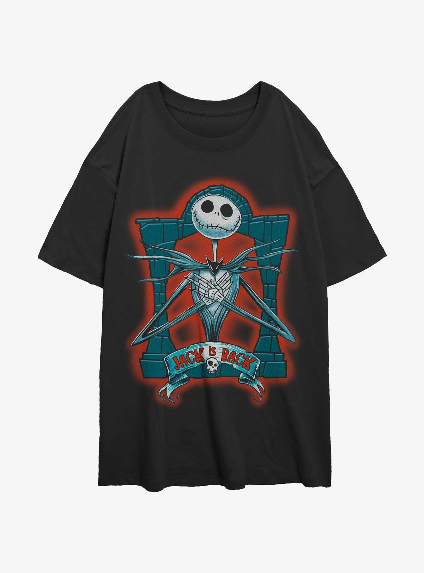 Disney The Nightmare Before Christmas Jack Is Back Girls Oversized T-Shirt