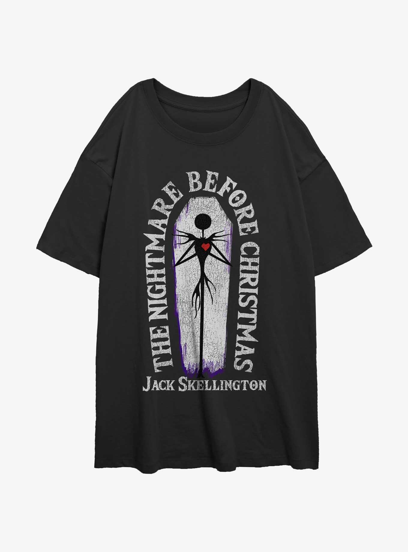 The Nightmare Before Christmas Jack Nightmare Coffin Girls Oversized T-Shirt, , hi-res