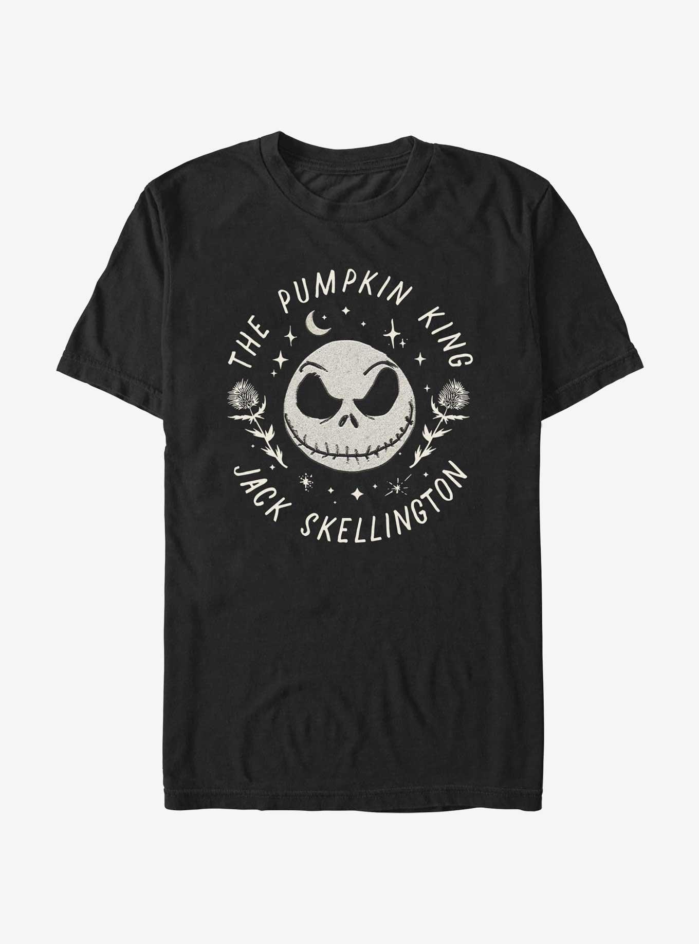 The Nightmare Before Christmas Jack Dandelion Floral T-Shirt, BLACK, hi-res