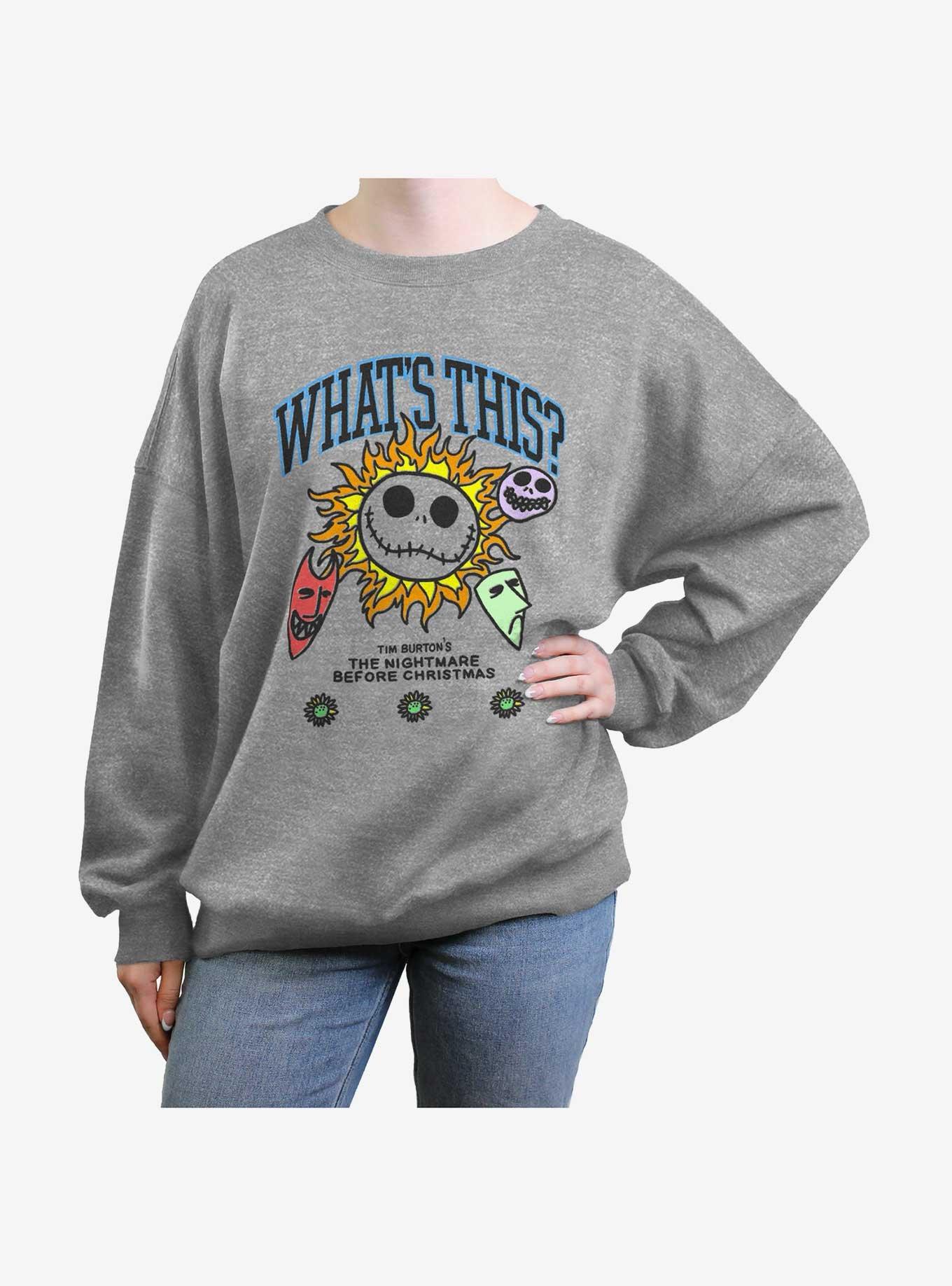 The Nightmare Before Christmas What Is This Girls Oversized Sweatshirt, , hi-res