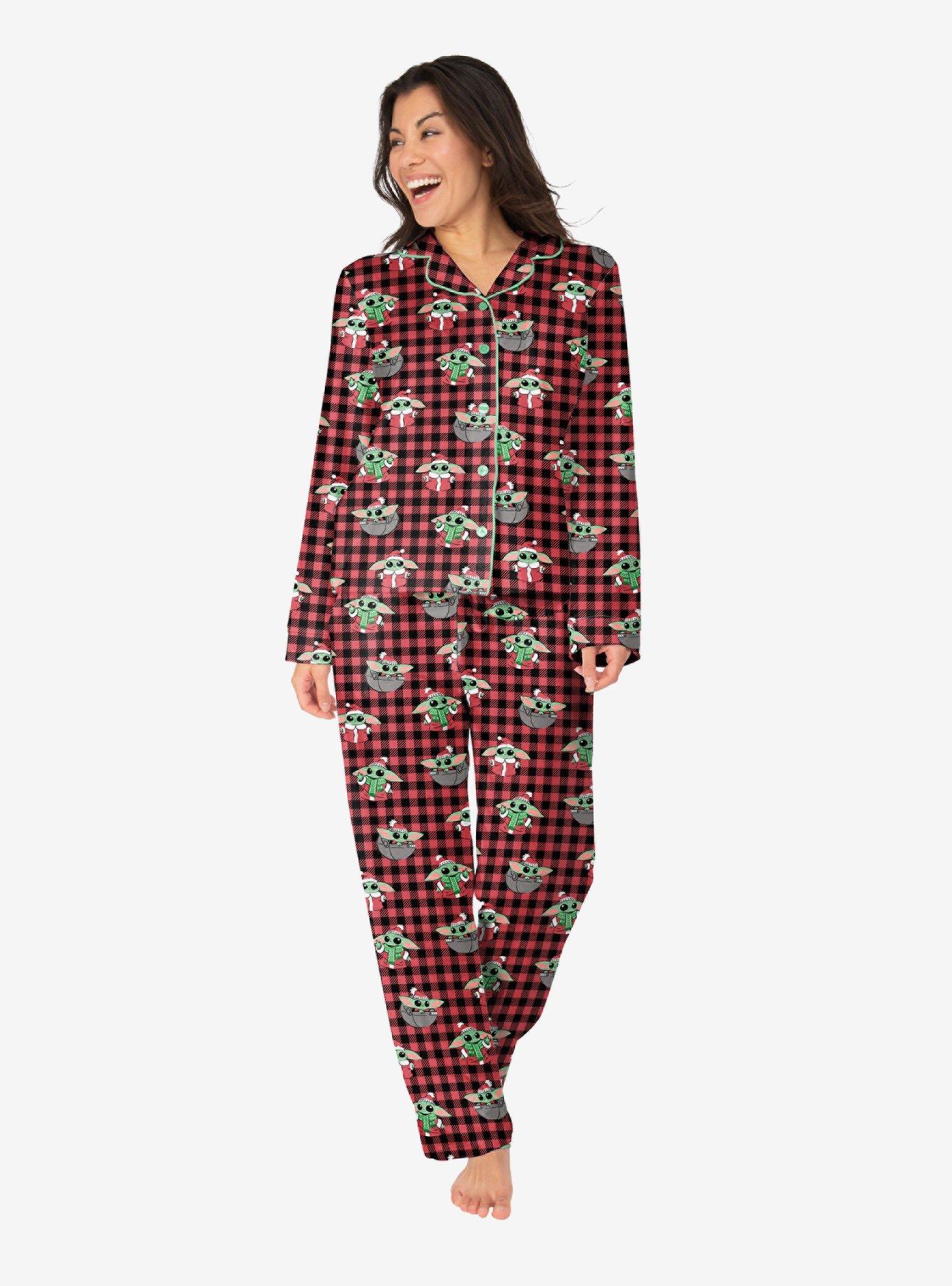 Star Wars The Mandalorian Grogu Holiday Notch Collar Pajama Set, , hi-res