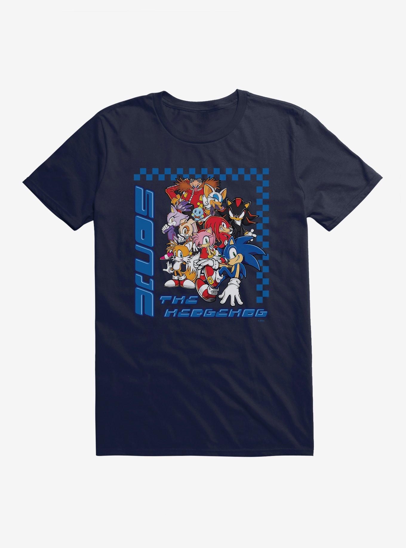 Sonic The Hedgehog Group Checkered T-Shirt, , hi-res